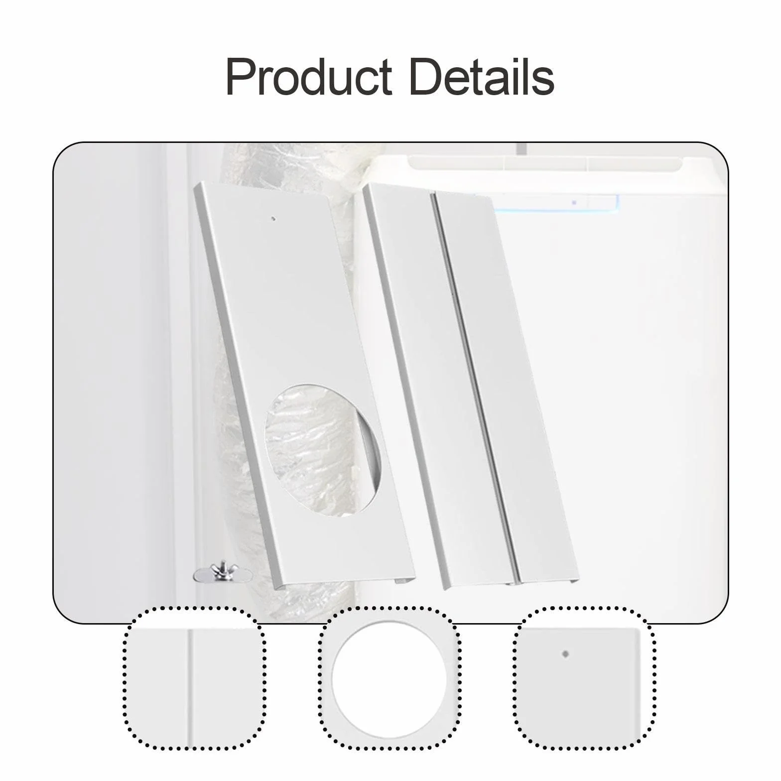 Kit de Sellado para Ventanas de Aire Acondicionado Portátil, Placas de PVC Profesionales