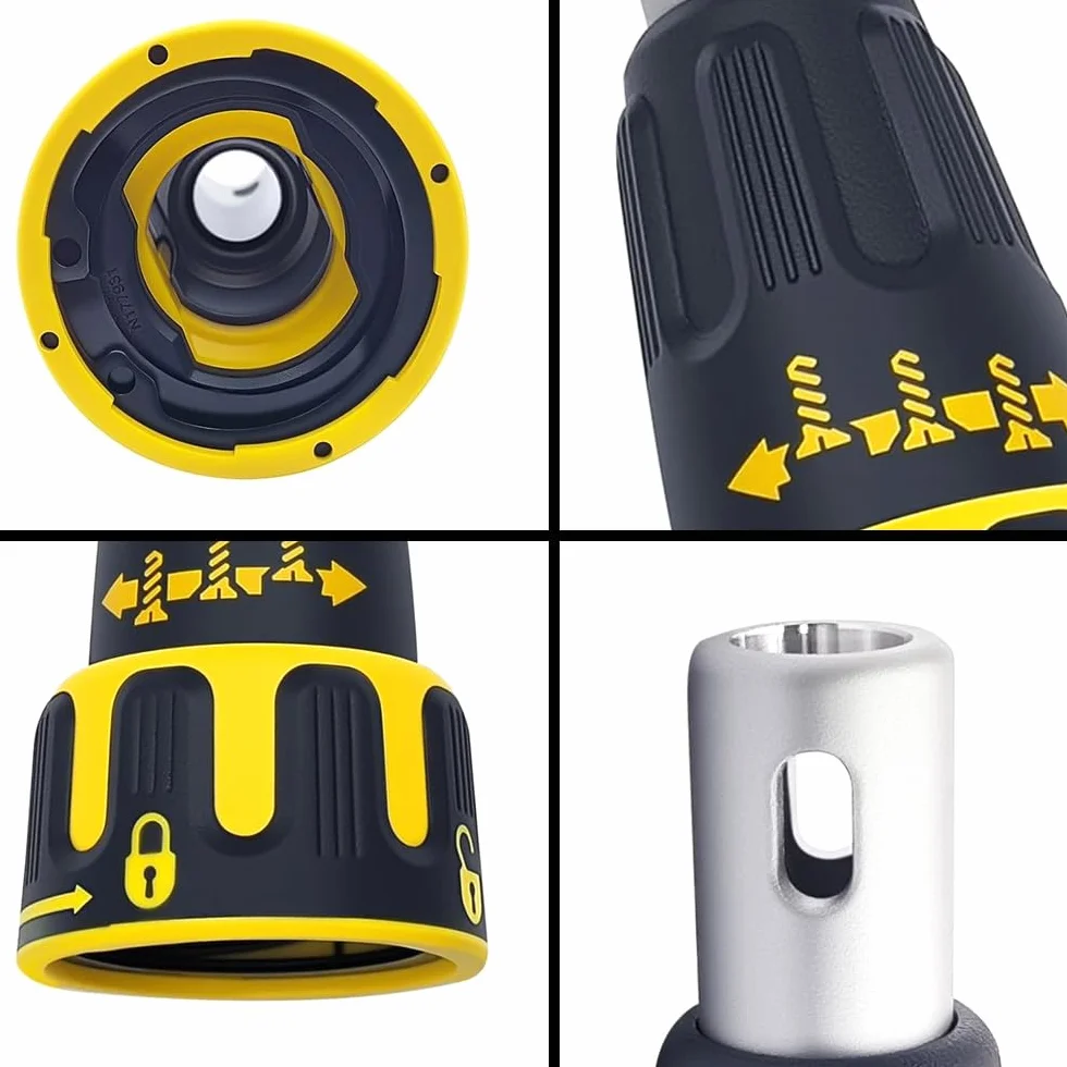 N435495 - Conjunto de cono de nariz, pistola de yeso sin escobillas, montaje de colocación de cono de nariz, soporte de brocas de acero compatible con Black & Decker compatible con Dewalt (8 x 6 cm)