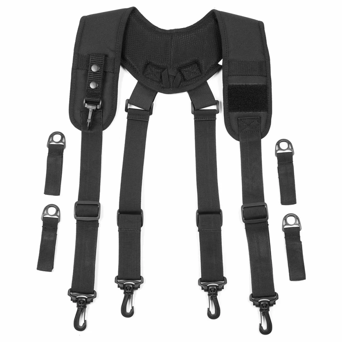 NIDONE Tirantes ajustables aparatos ortopédicos de hombre de servicio pesado, tirantes de cinturón de herramientas para hombres trabajo elástico ajustable suspender trabajo de servicio pesado x