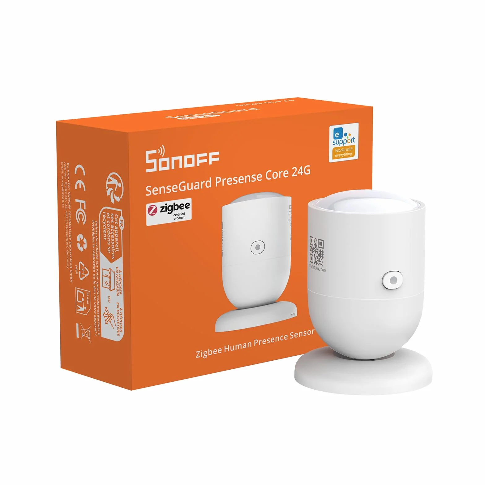SONOFF SNZB-06P24 Sensor de Presencia Zigbee 24GHz Detección por Zonas Luz Compatible Home Assistant Alexa SmartThings