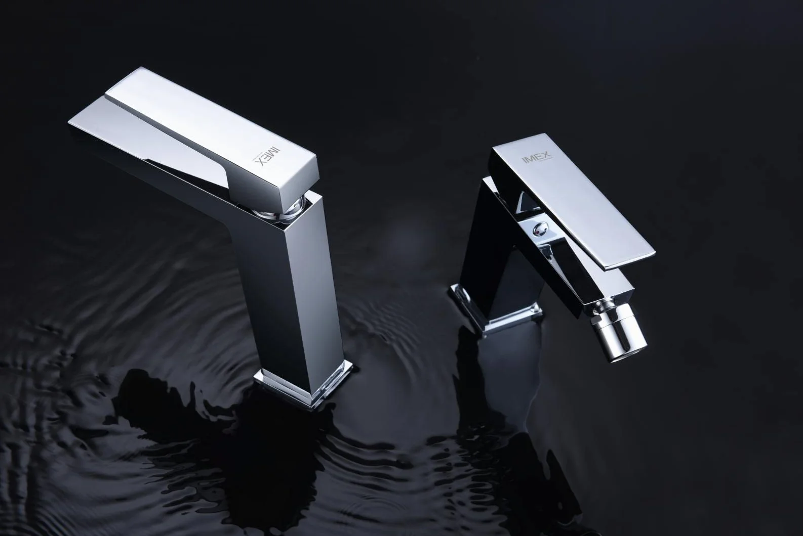 IMEX - Grifo de lavabo monomando de baño para agua fría/caliente serie ART Cromado - BDAR025-1