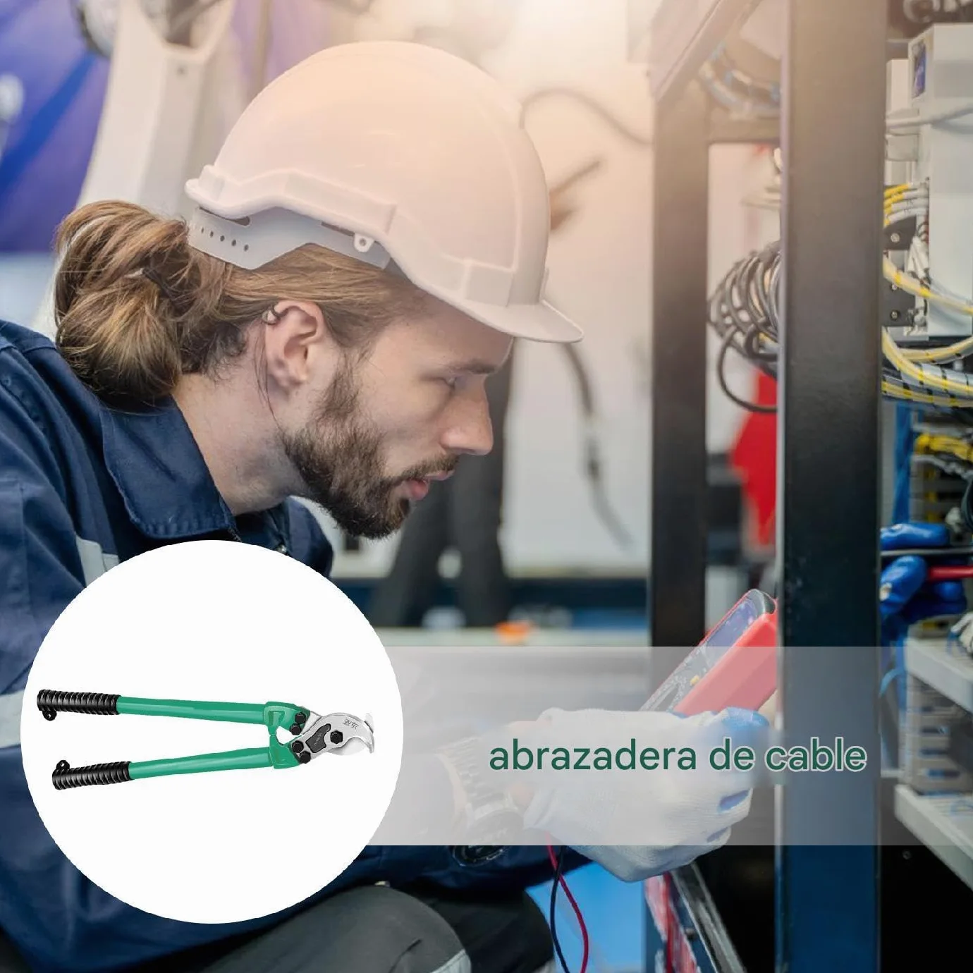 Cortacables, Cizalla Cortapernos, Cizalla Para Alambre, 45cm Acero Al Carbón Para Cable Eléctrico Y Automotriz Para Trabajos De Bricolaje Taller Y Uso Doméstico