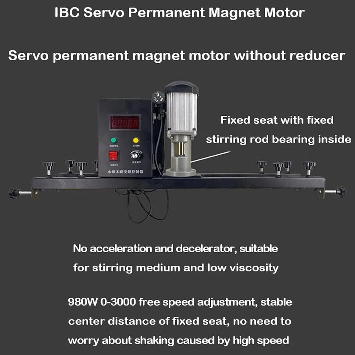 Mezclador de Pintura IBC 980W, agitador de Acero Inoxidable Ajustable de 720-1200mm con Impulsor, agitador de Tanque de Velocidad Variable para Recubrimiento, Pegamento, Mezcla de Cemento