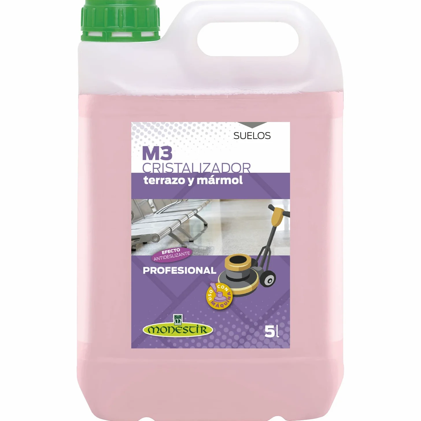 Monestir Cristalizador M3 para Terrazo y Mármol, Vitrificado de Uso Profesional - 5 litros