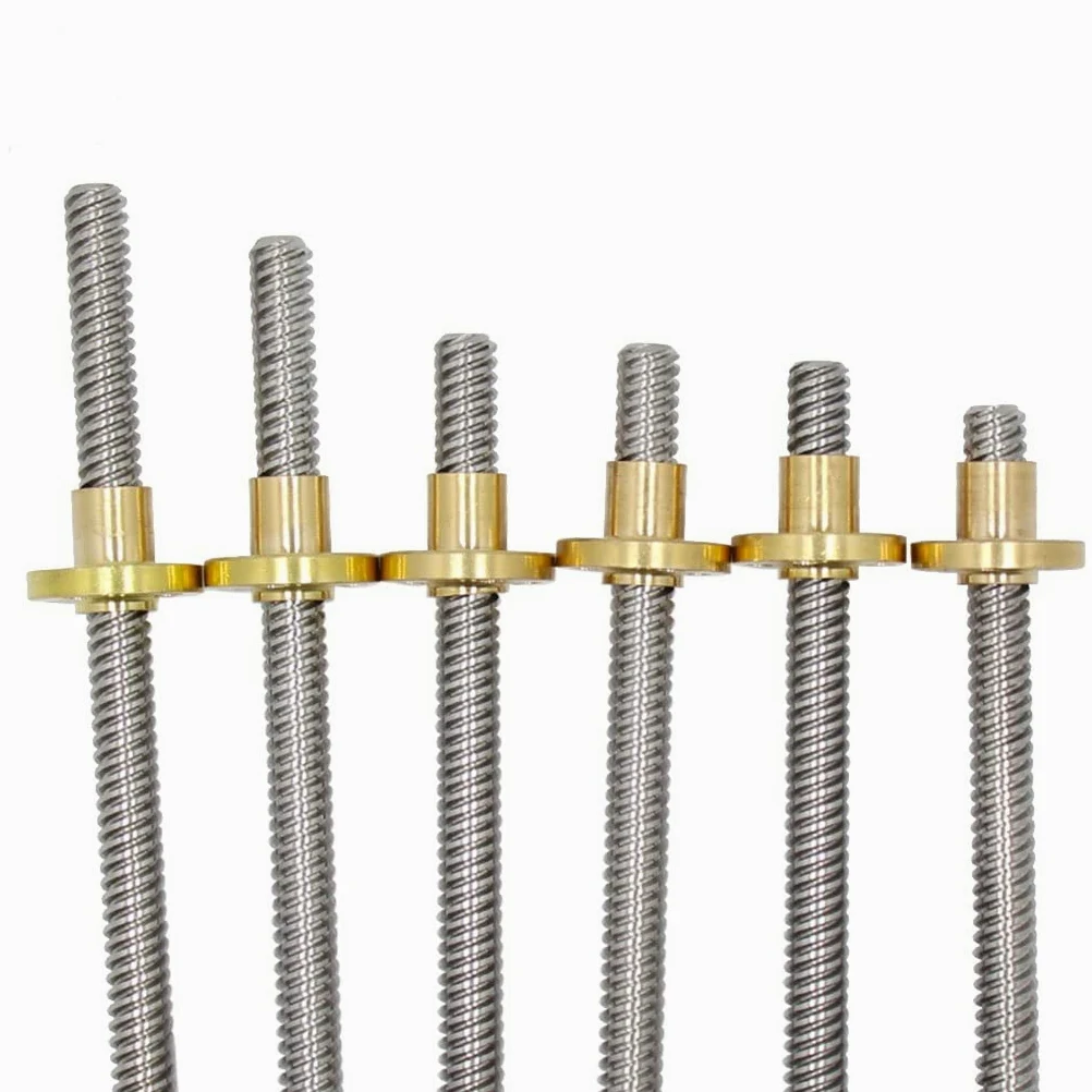 Varilla de tornillo avance T8 OD 8 mm Paso 2 Plomo con(1000mm)