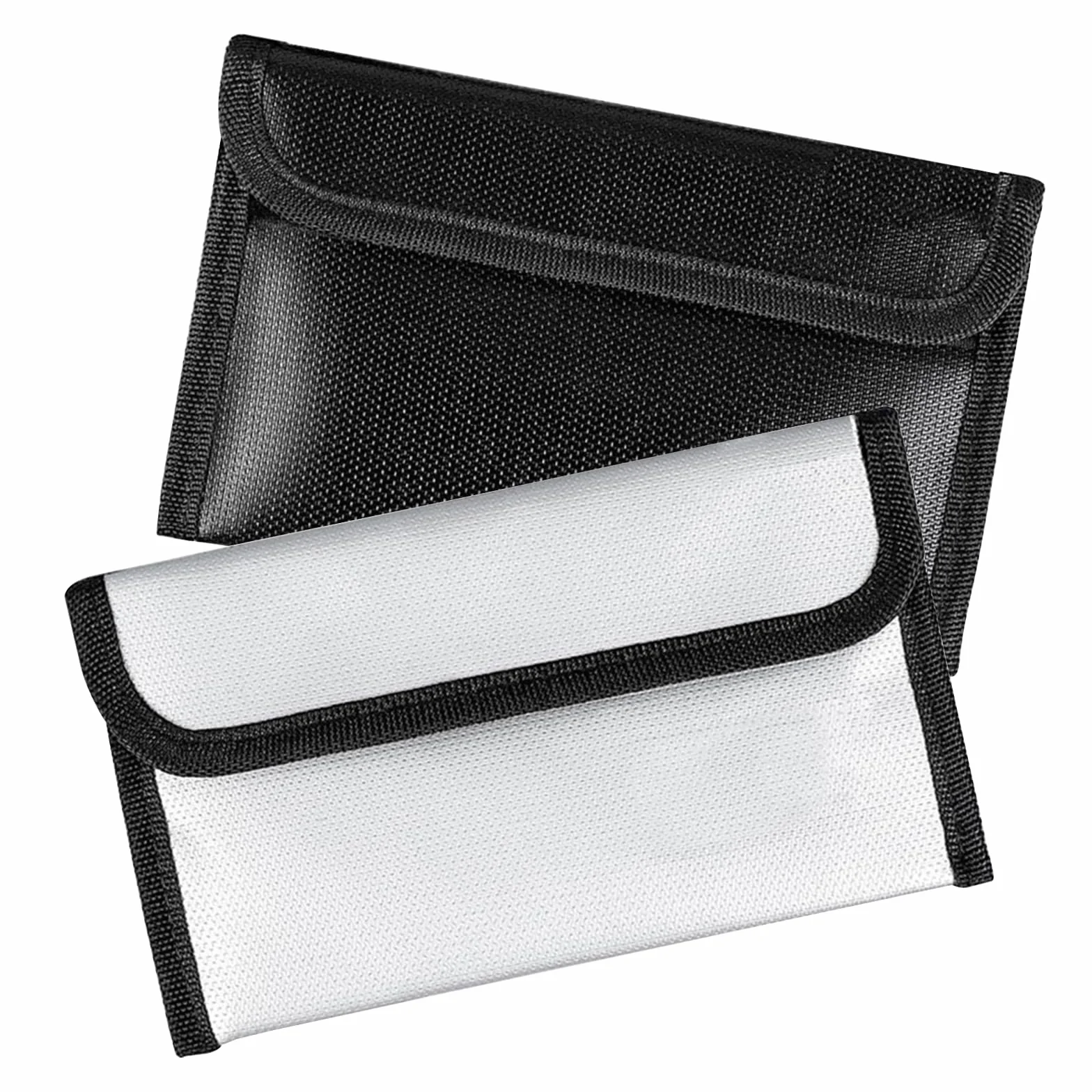 2 Piezas Carteras Ignífugas 20 x 12cm Bolsa de Seguridad Ignífuga con Cremallera Bolsas Ignífugas para Documentos para Pasaporte Dinero Efectivo Archivos Bancarios Joyería Objetos de Valor