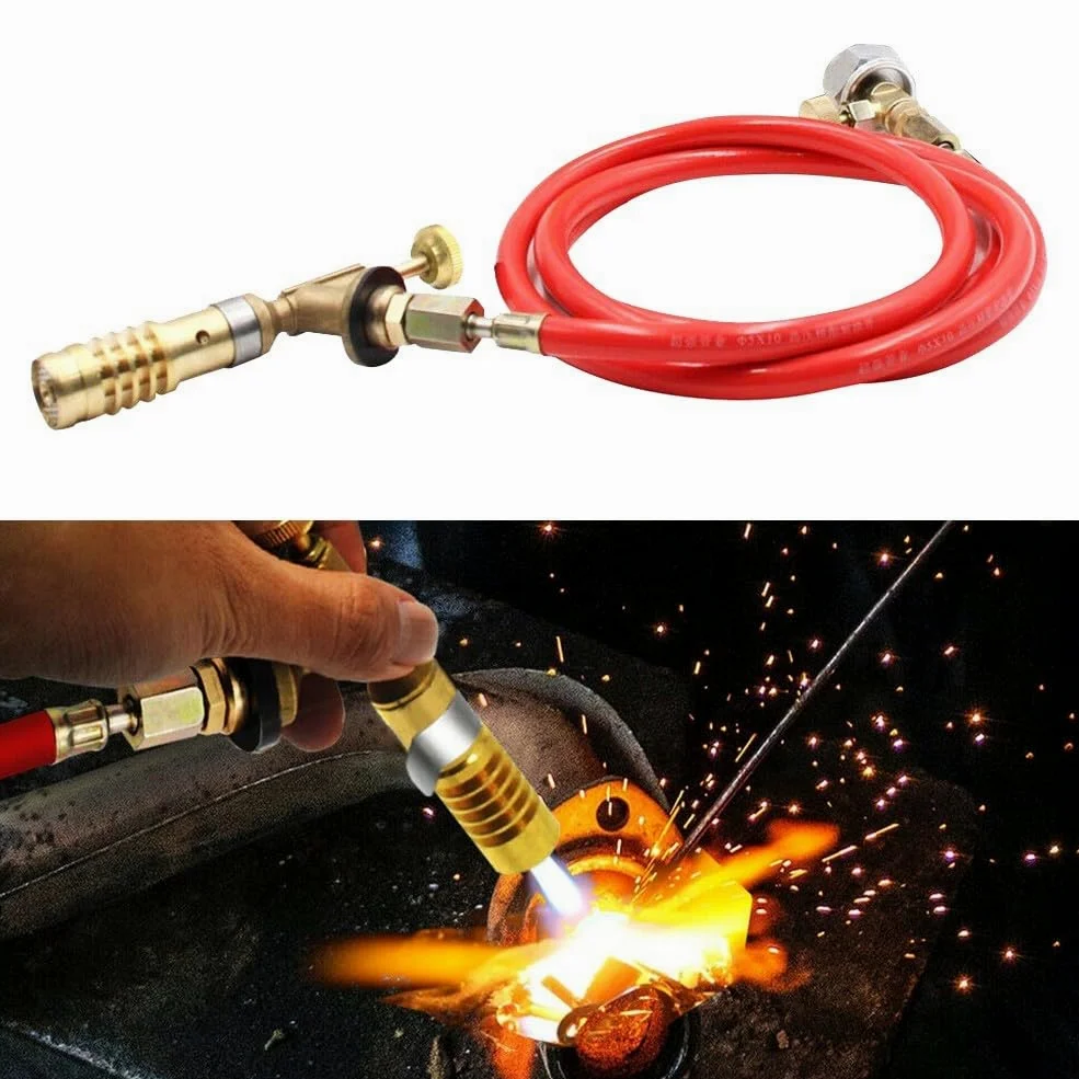 MAP Pro - Antorcha de gas propano para soldadura con manguera de 5 pies, gases disponibles, propano, gas combustible Map/Pro