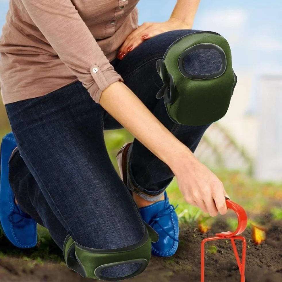 Par de Rodilleras de Esponja, Rodilleras de Espuma Suave, Unisex para Jardinería, Deportes y (GREEN)