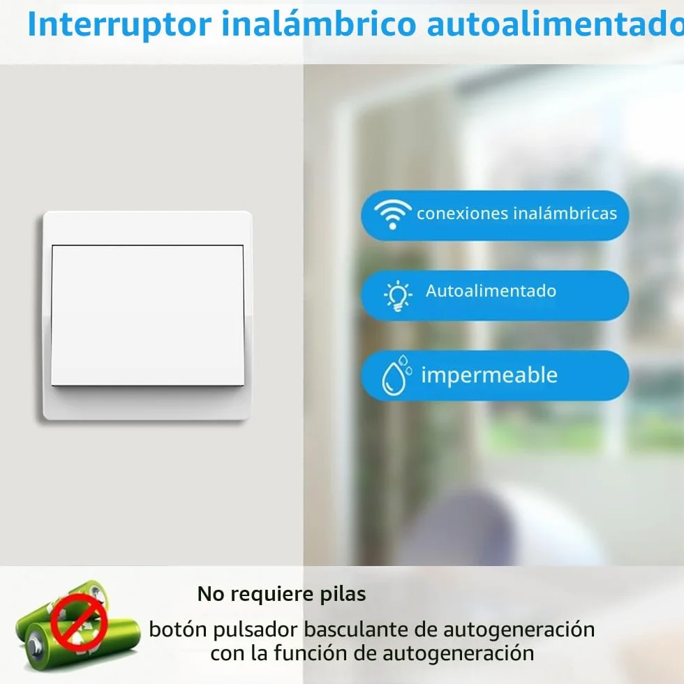 220v interruptores inalambricos autoalimentado cinetico interruptor sin cable sin bateria rf interruptor remoto pulsador inalambrico conmutador luz inalambrico para iluminacion del hogar