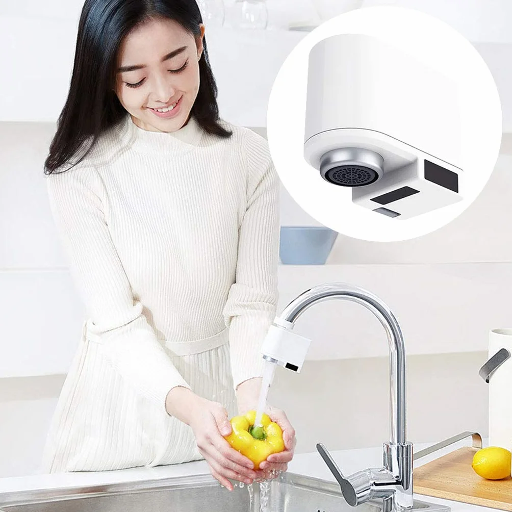 geneic Adaptador de sensor de movimiento automático para grifo de cocina, baño, fregadero, aireador manos libres, sensor inteligente de grifo