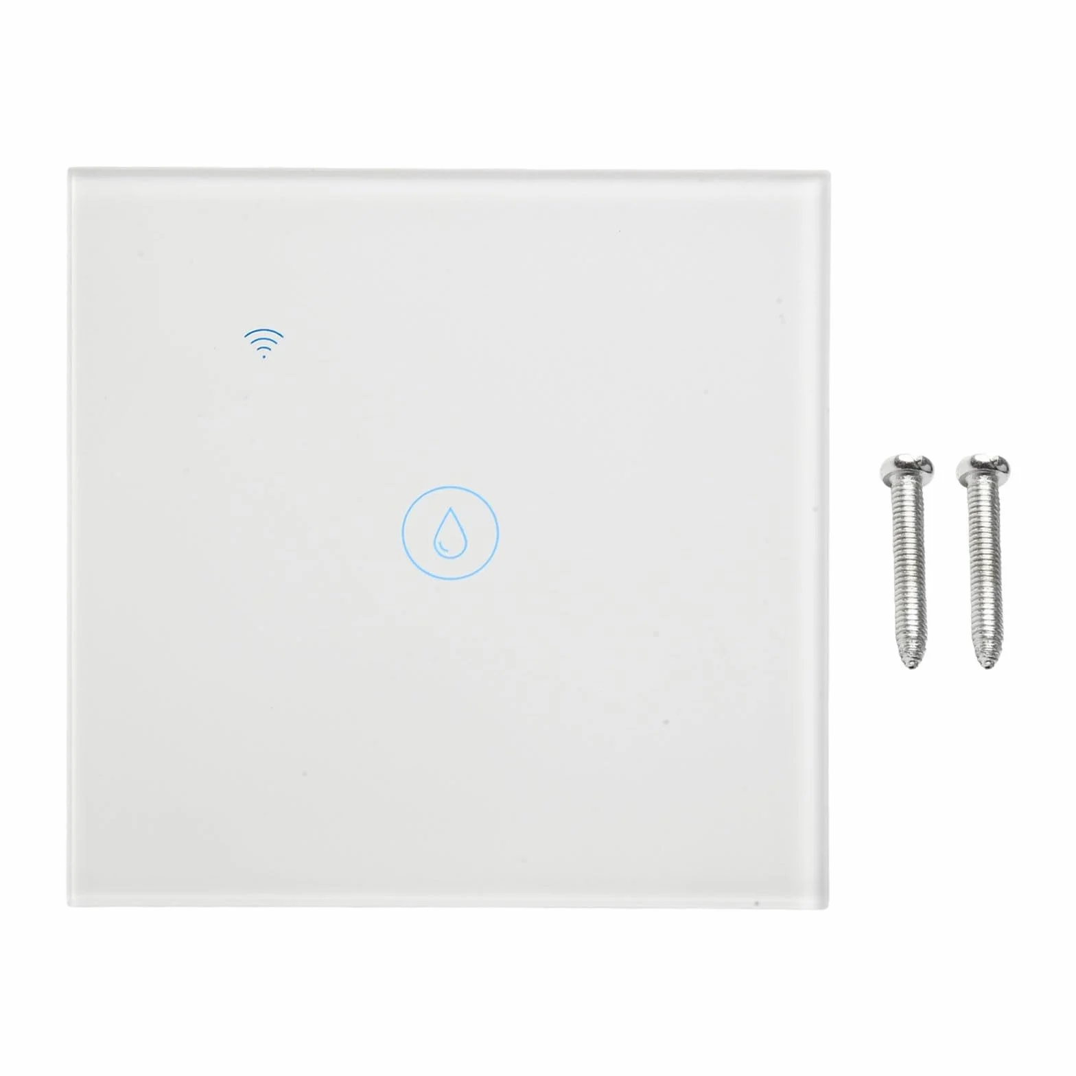 Yhenlovtt Interruptor inteligente de caldera táctil de pared con WiFi de 40 A, 2,4 G, interruptor temporizador con control de aplicación y funciones de activación de voz (blanco)