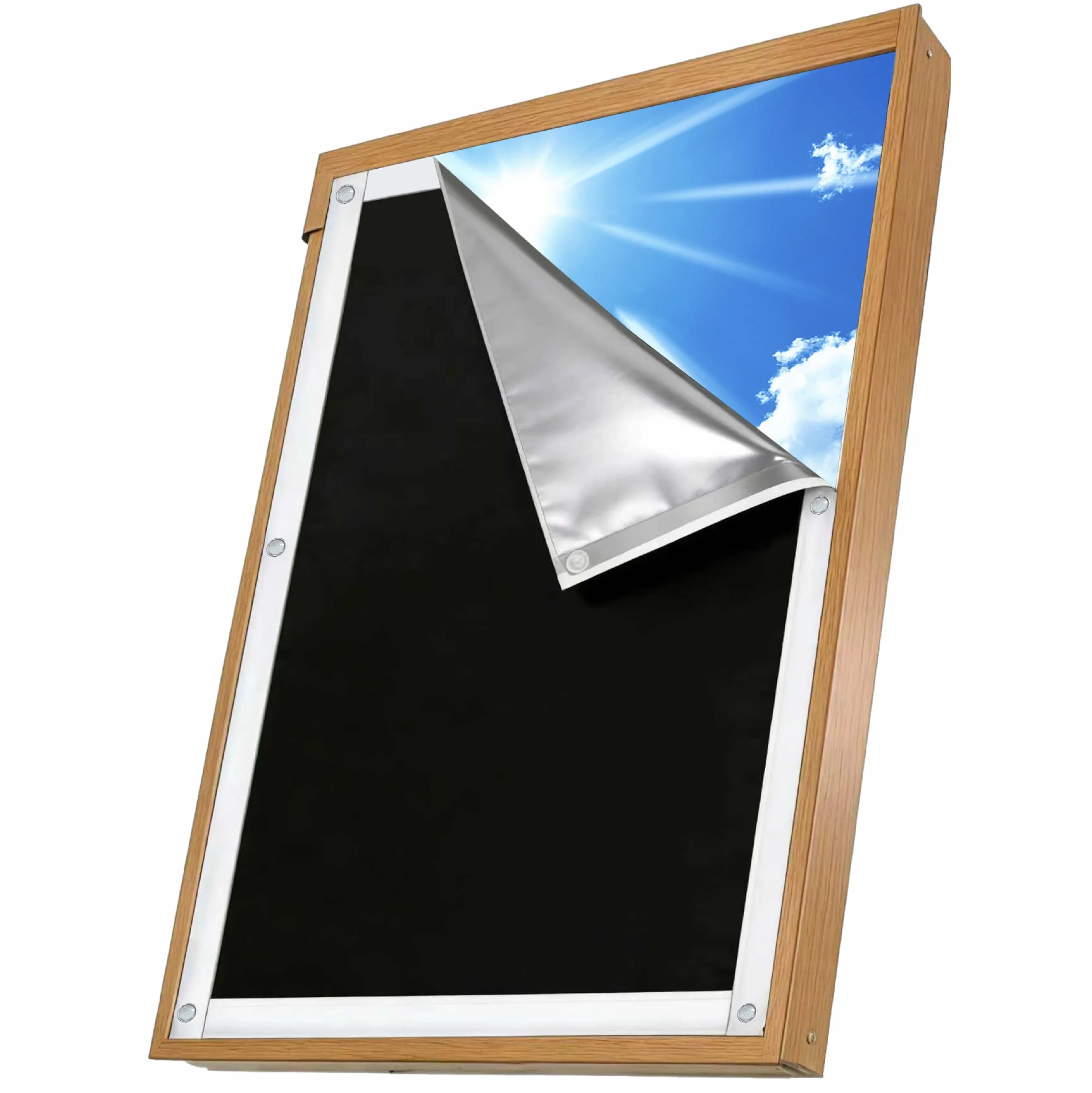 Protección Solar térmica para Ventanas de Techo | Protección térmica para Interiores | Sin taladrar y sin Pegamento | Compatible con Velux + Roto | Tamaño seleccionado: MK08-60 x 120 cm