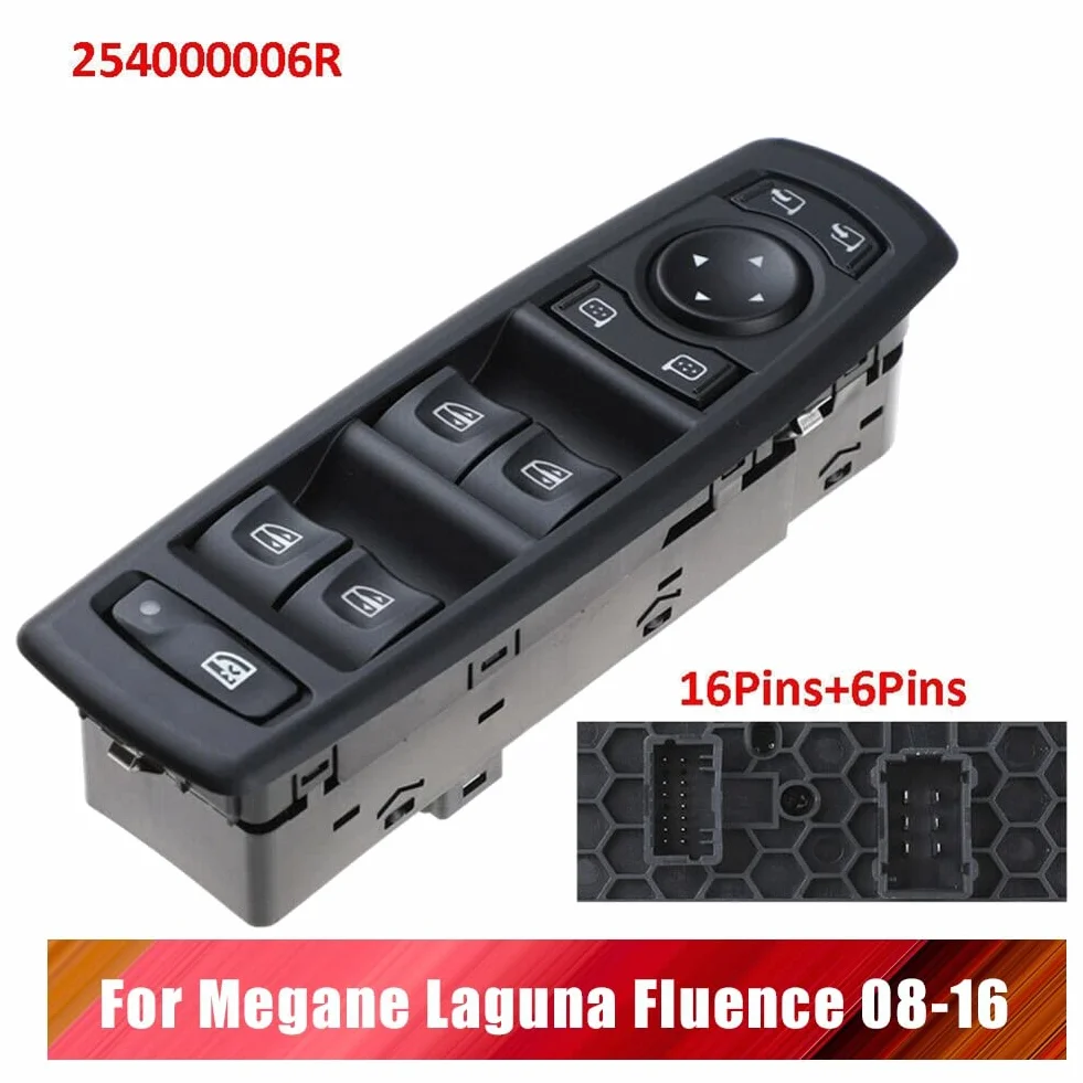 Para Fluence 08-16 Interruptor de Control de Ventana Principal de Potencia Lado del Conductor 254000006R 7700817337