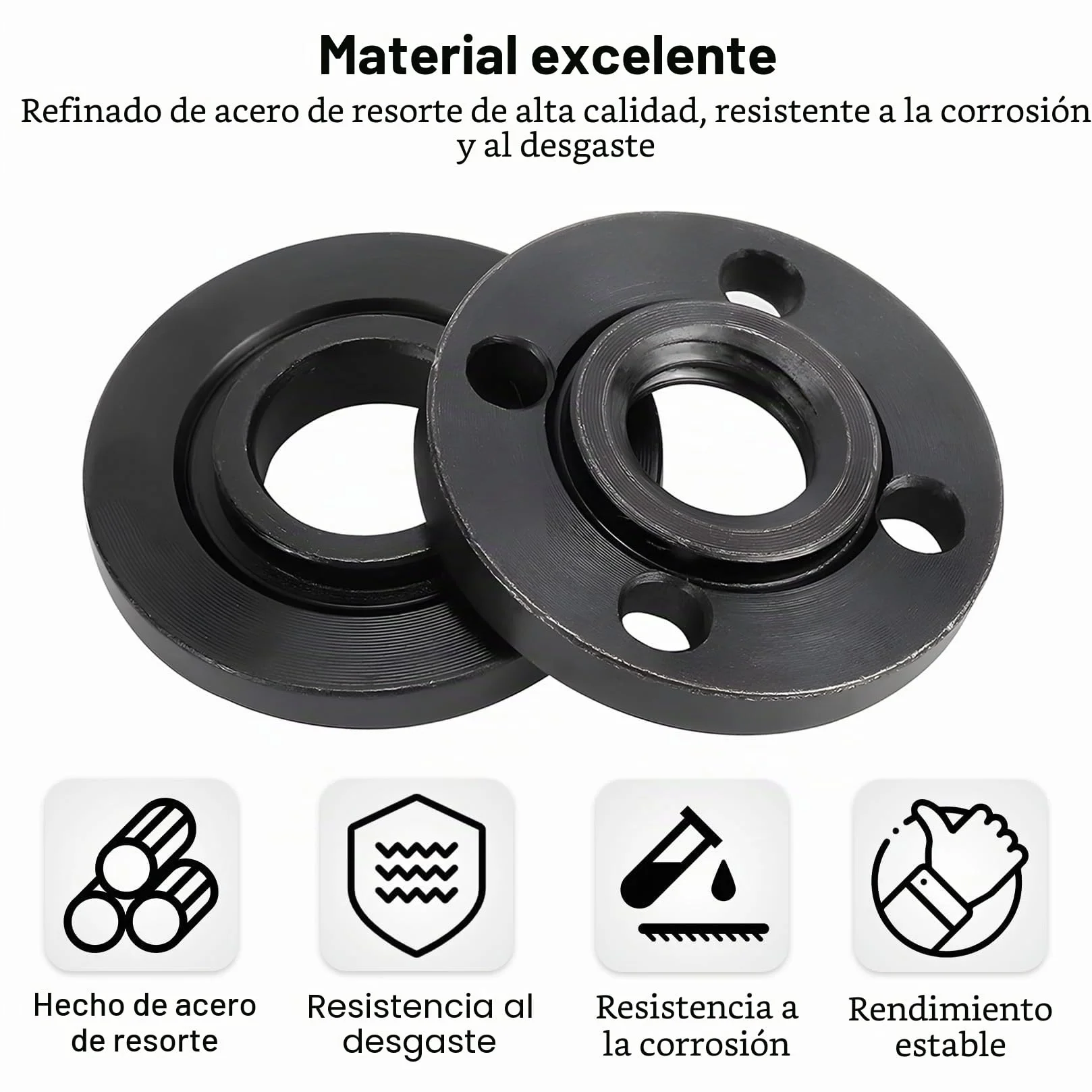 7 Pcs Llave Amoladora Angular, 140 mm Tuercas Llave de ángulo de Brida, incluye 6 Tuercas de Amoladora Angular Bridas de Metal, Llave de Amoladoras Angulares