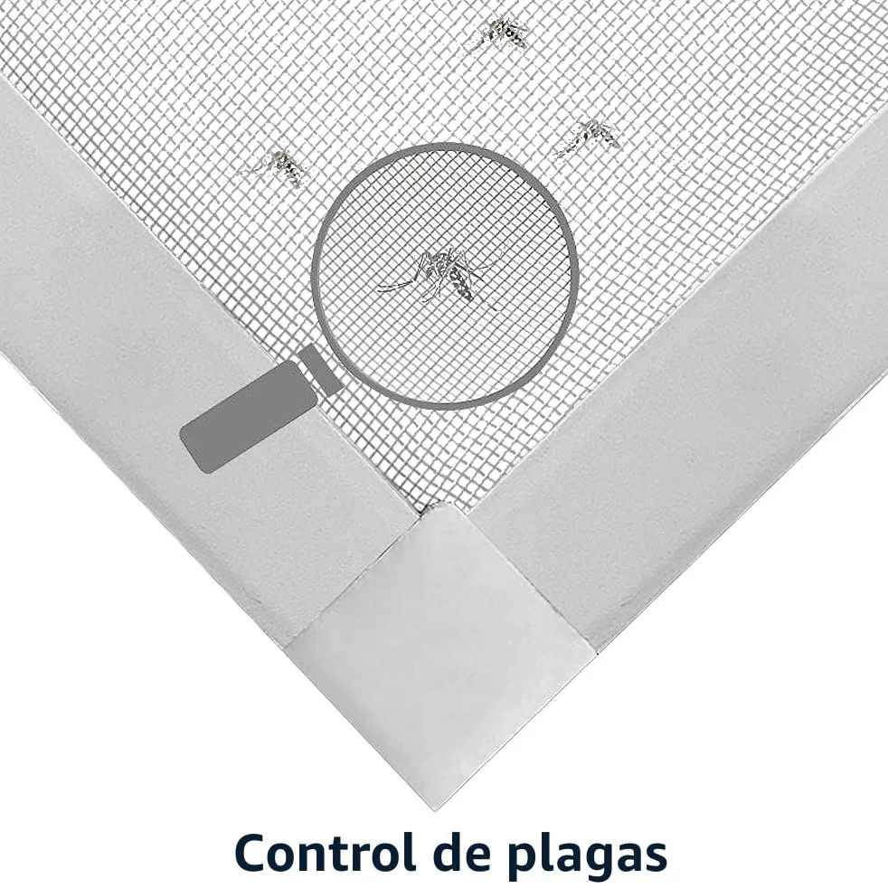 YUENFONG Mosquitera para ventana, protección contra insectos, puertas mosquiteras, marco de aluminio, sin taladrar ni atornillar, 100 x 120 cm, color blanco