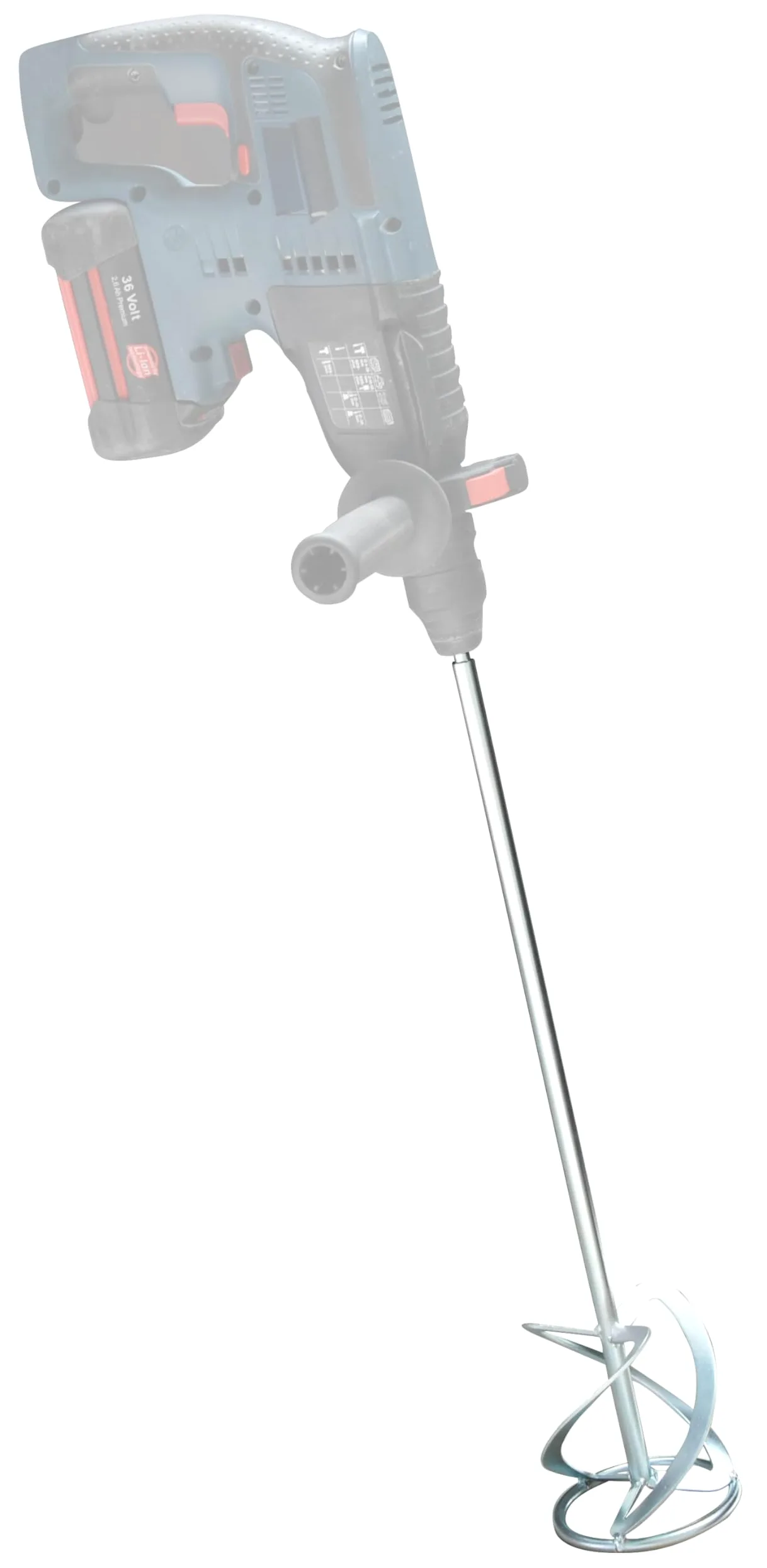 TIVOLY – Mezclador de materiales gruesos SDS+ para perforador, 600 mm, diámetro de 120 mm, varilla de acero al carbono, resistente y eficaz