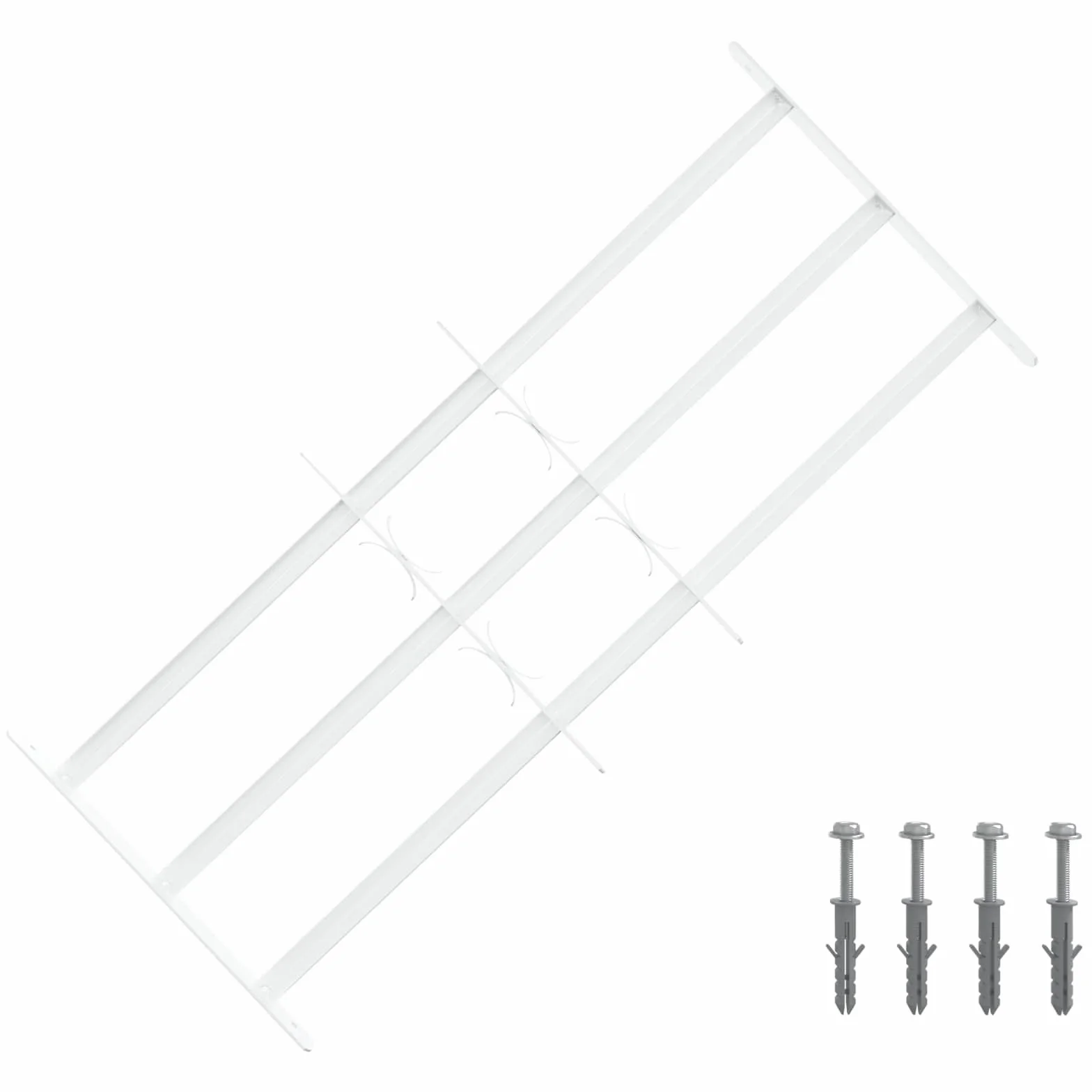 Reja de Seguridad para Ventanas con 3 Barandas 63-114 cm para balcón,planta baja,ventana de bodega,Reja antirrobo 63-114 cm