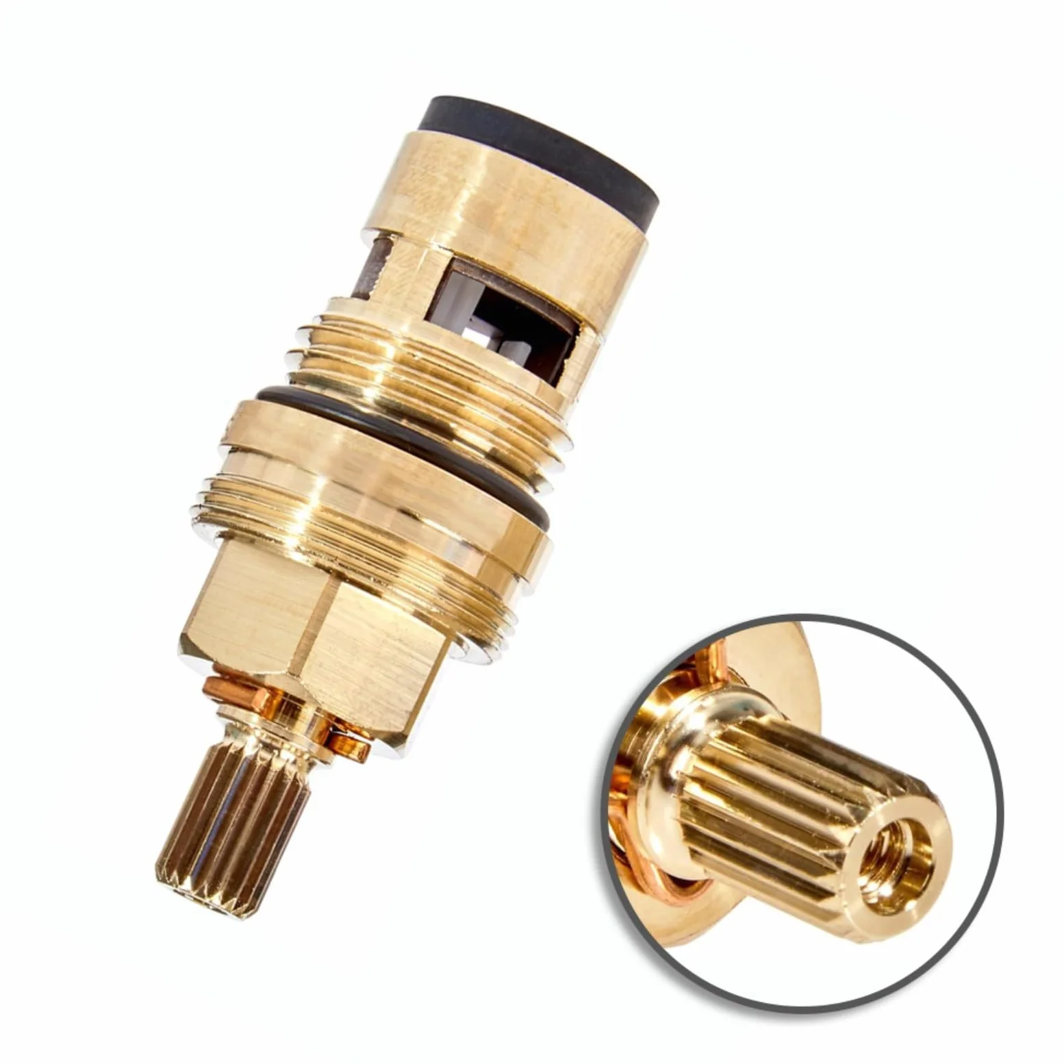 Cartucho termostático 45346000 de latón para grifo de ducha, control preciso de la temperatura para evitar fluctuaciones en la ducha, fácil instalación DIY
