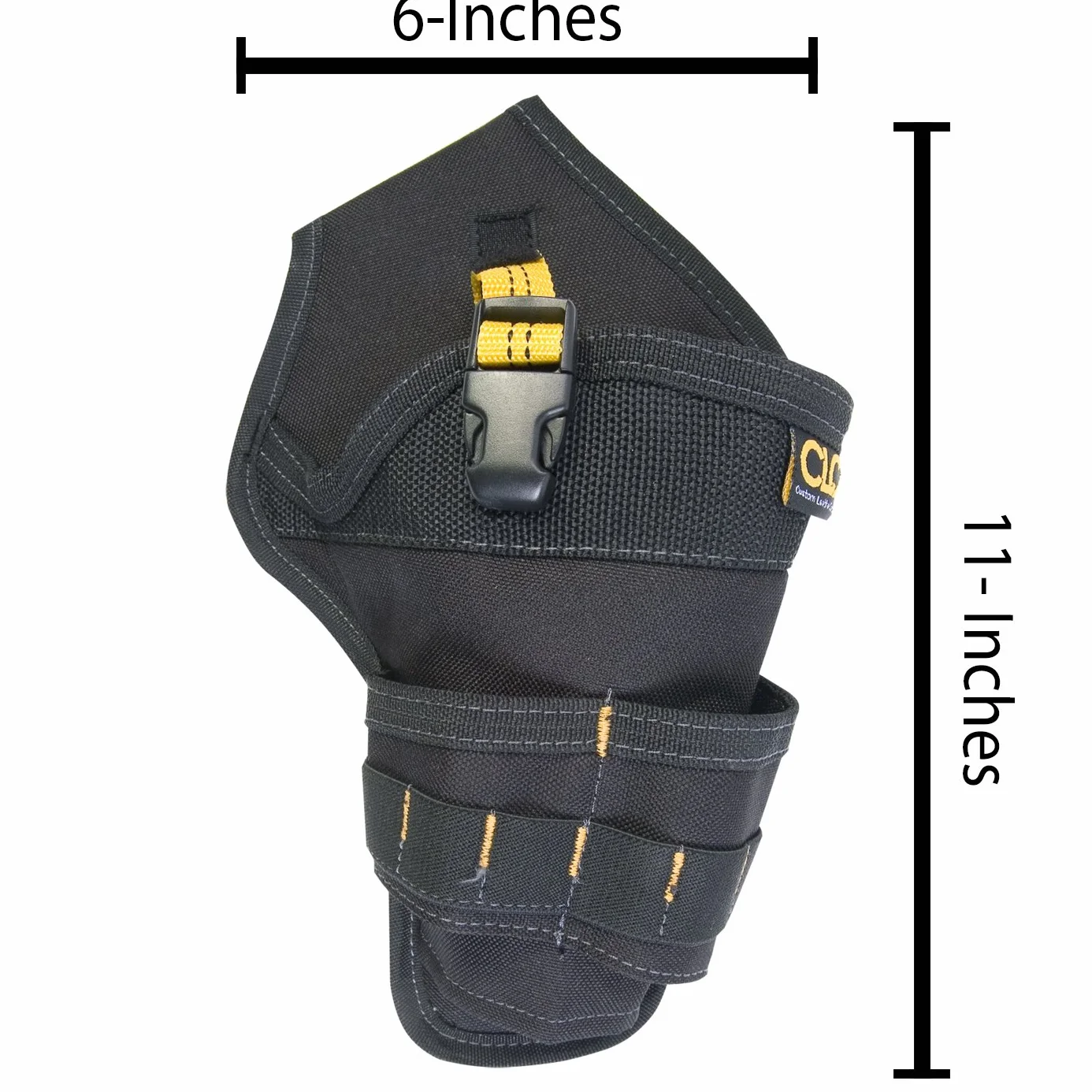 Deluxe Cordless Poly Drill Holster, Black (7.25 x 1.75 x 12.5 Inches)