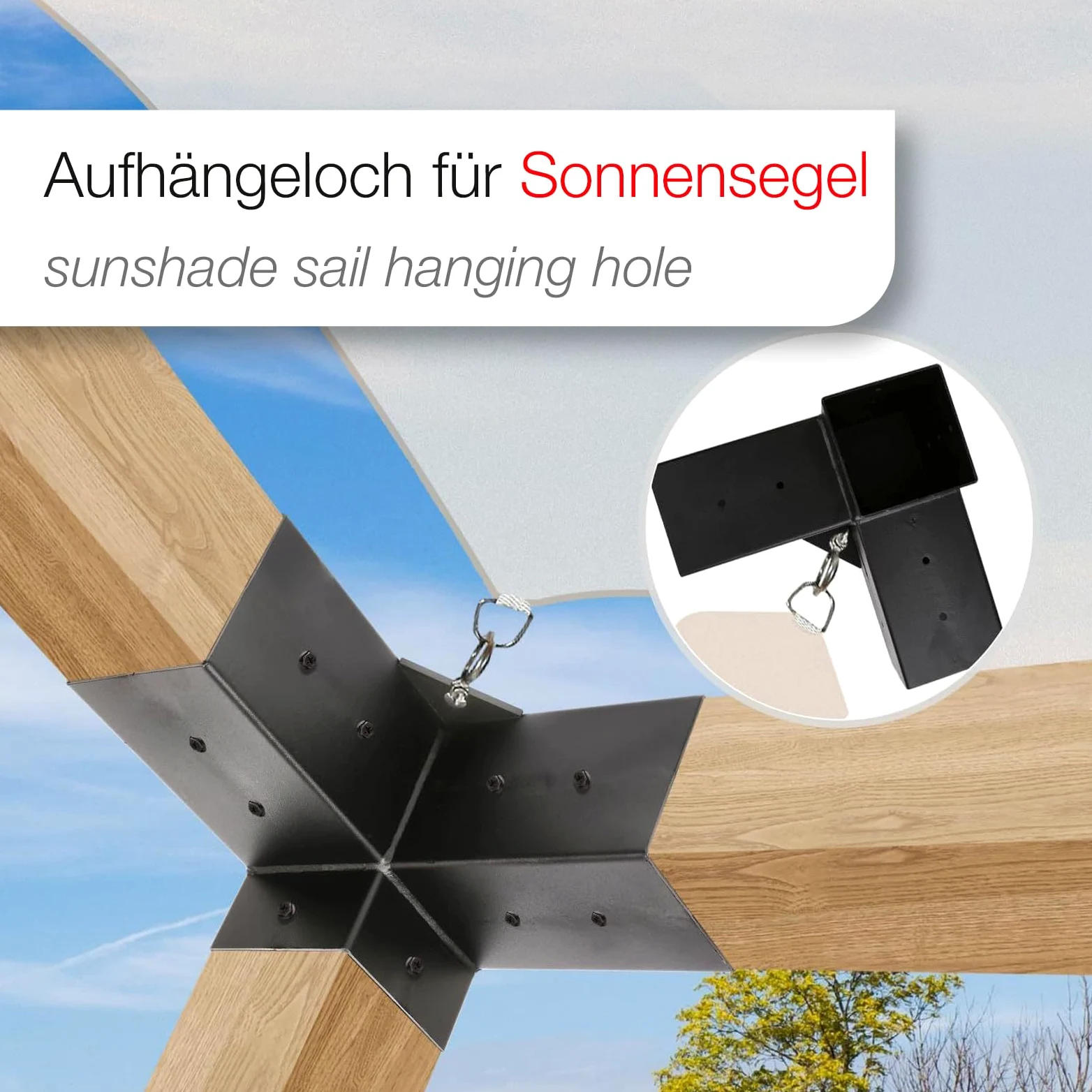 SOTECH Conector de esquina 90 x 90 mm (conector de 3 vías) de acero cuadrado galvanizado y recubierto de polvo negro para una máxima protección contra la corrosión