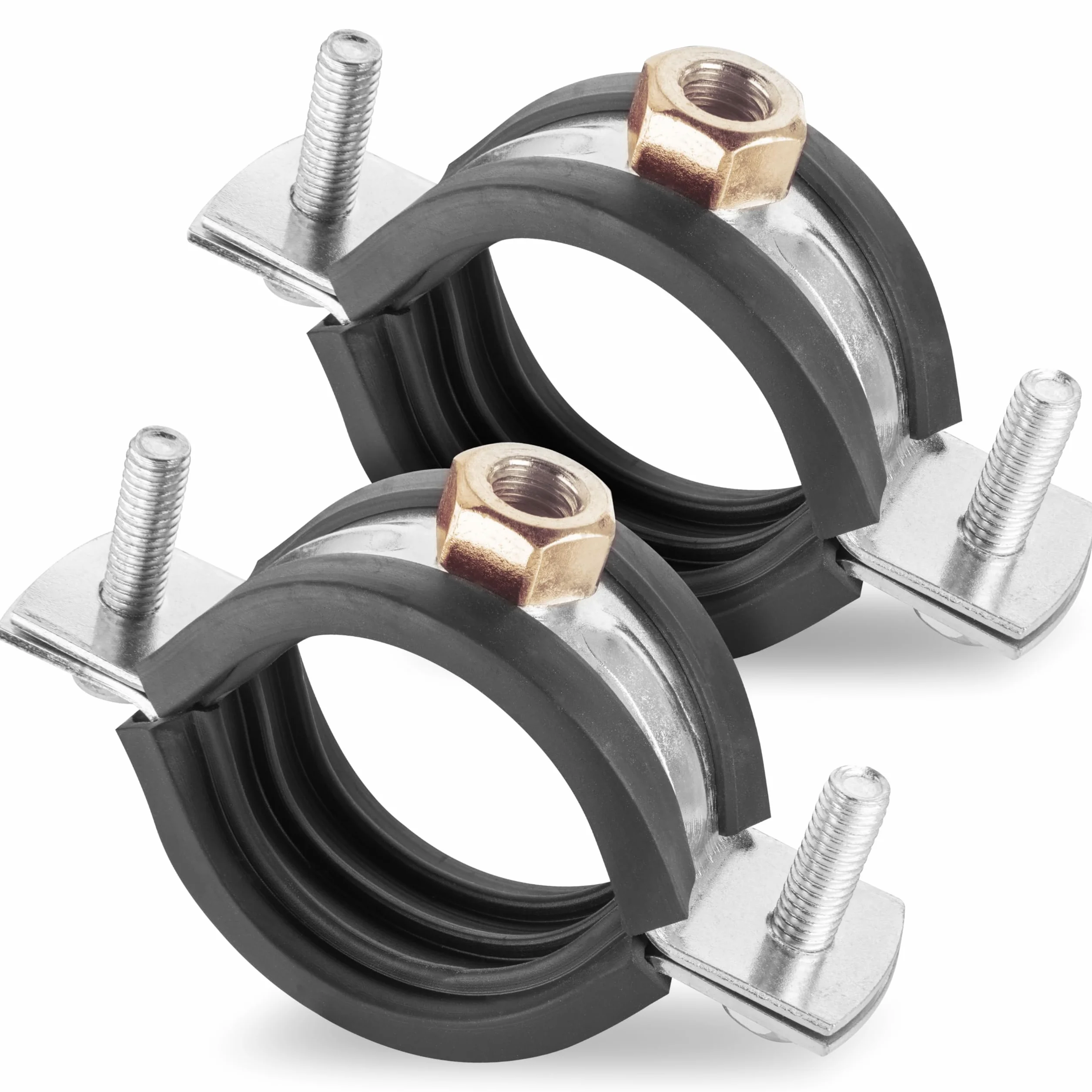 Poppstar 2x Abrazaderas de manguera de acero inoxidable W4 40-43 mm 1 1/4" M8*82
