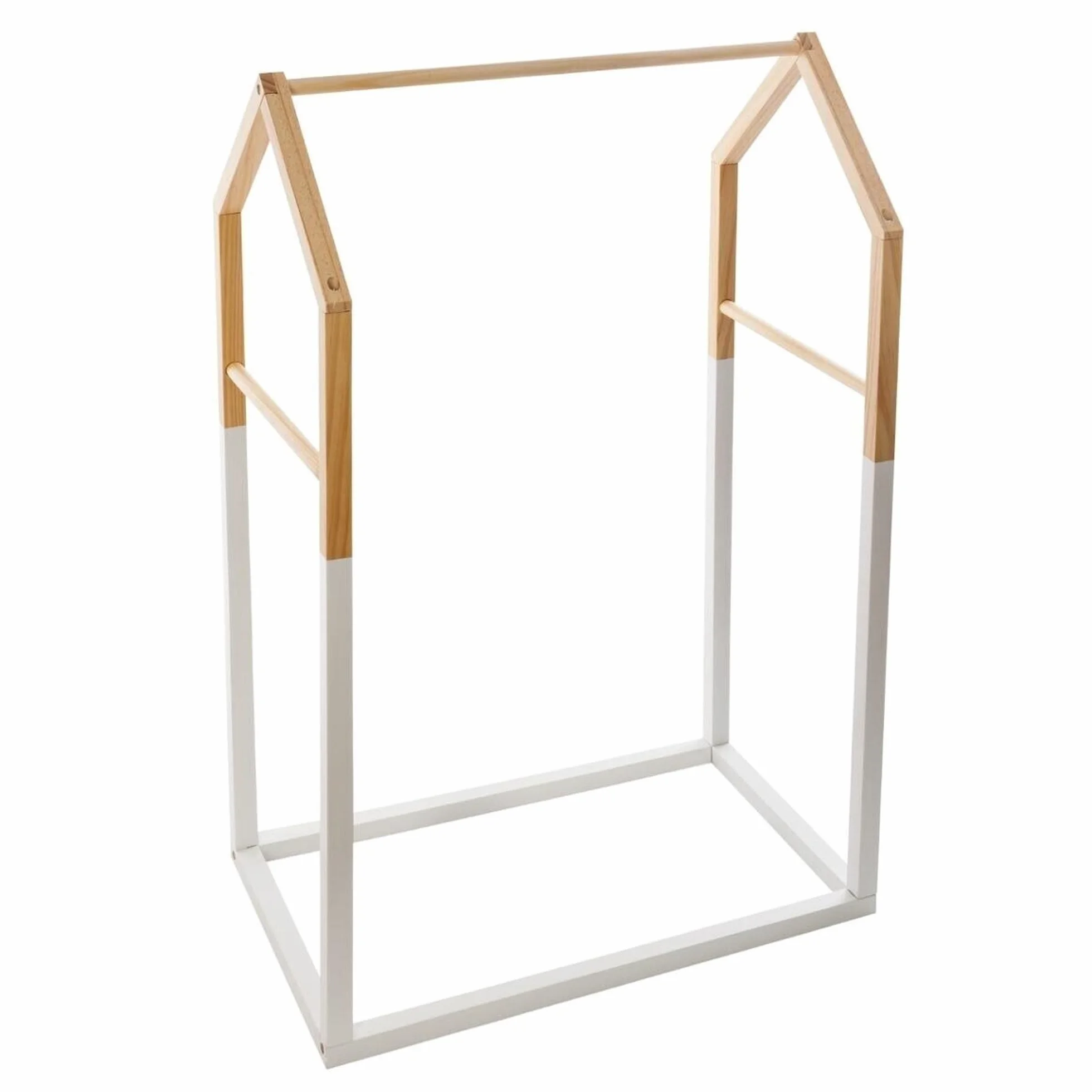 Perchero Infantil estilo casita, Madera, natural, L.60 x P.37 x H.99 cm