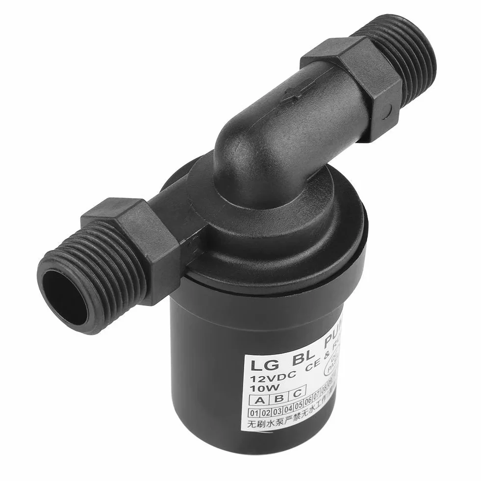 Bomba de Agua sin Escobillas 12V 10W DC Solar Alta Temperatura 8L/min