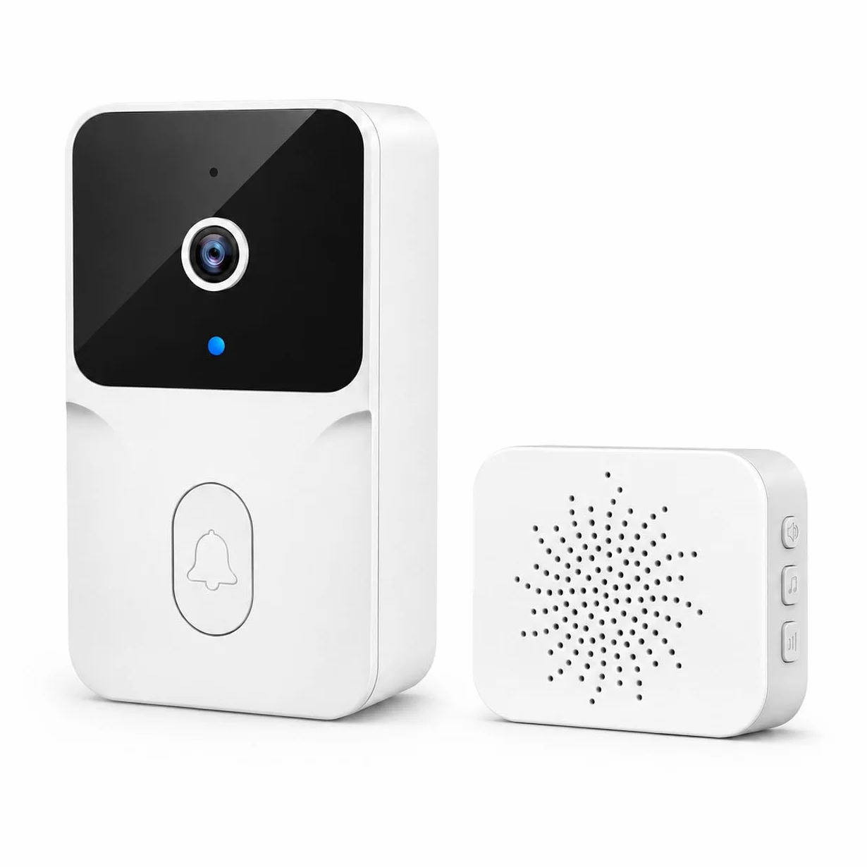Genérico Videoportero Inteligente WiFi con Cámara 1080P HD, Timbre Inalámbrico de Fácil Instalación con Audio Bidireccional, Visión Nocturna y Alertas en Tiempo Real