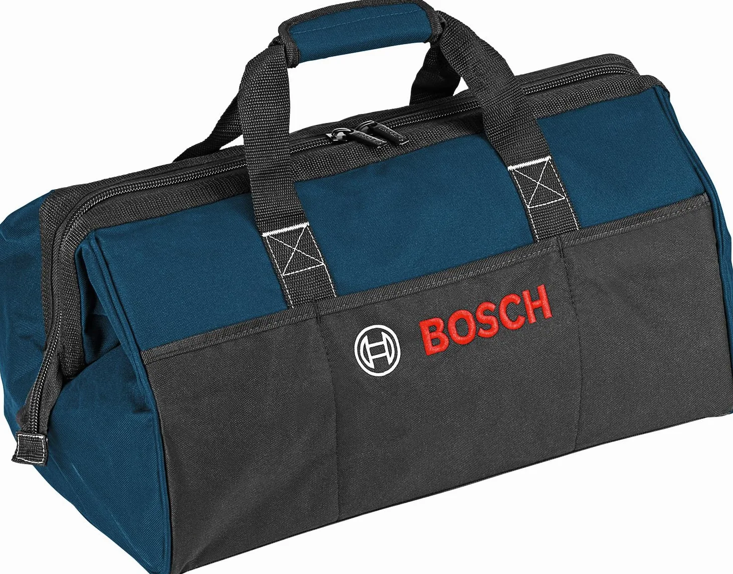 Bosch Professional Bolsa de herramientas (mediana, poliéster resistente 600D, cremalleras fuertes, diseño amplio de 480x280x300 mm, apertura grande de 180 grados)