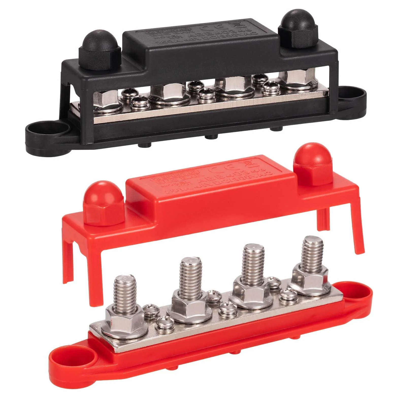 Spurtar Barra Colectora 250A 12V–48V con 4x M10 Pernos y 6x M4 Tornillos, Bloque de Distribución de Energía para Coche, Barco, RV 16,5 × 3,4 × 4,8 cm – No Apto Para Espacios Reducidos