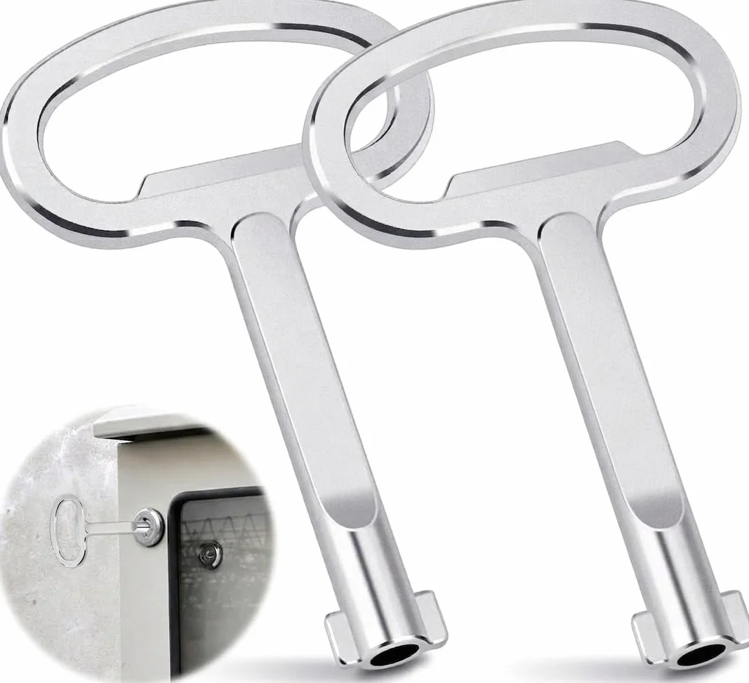 Llave del Gabinete Eléctrico 6mm Aleación de Zinc Multifuncional, 2 Piezas