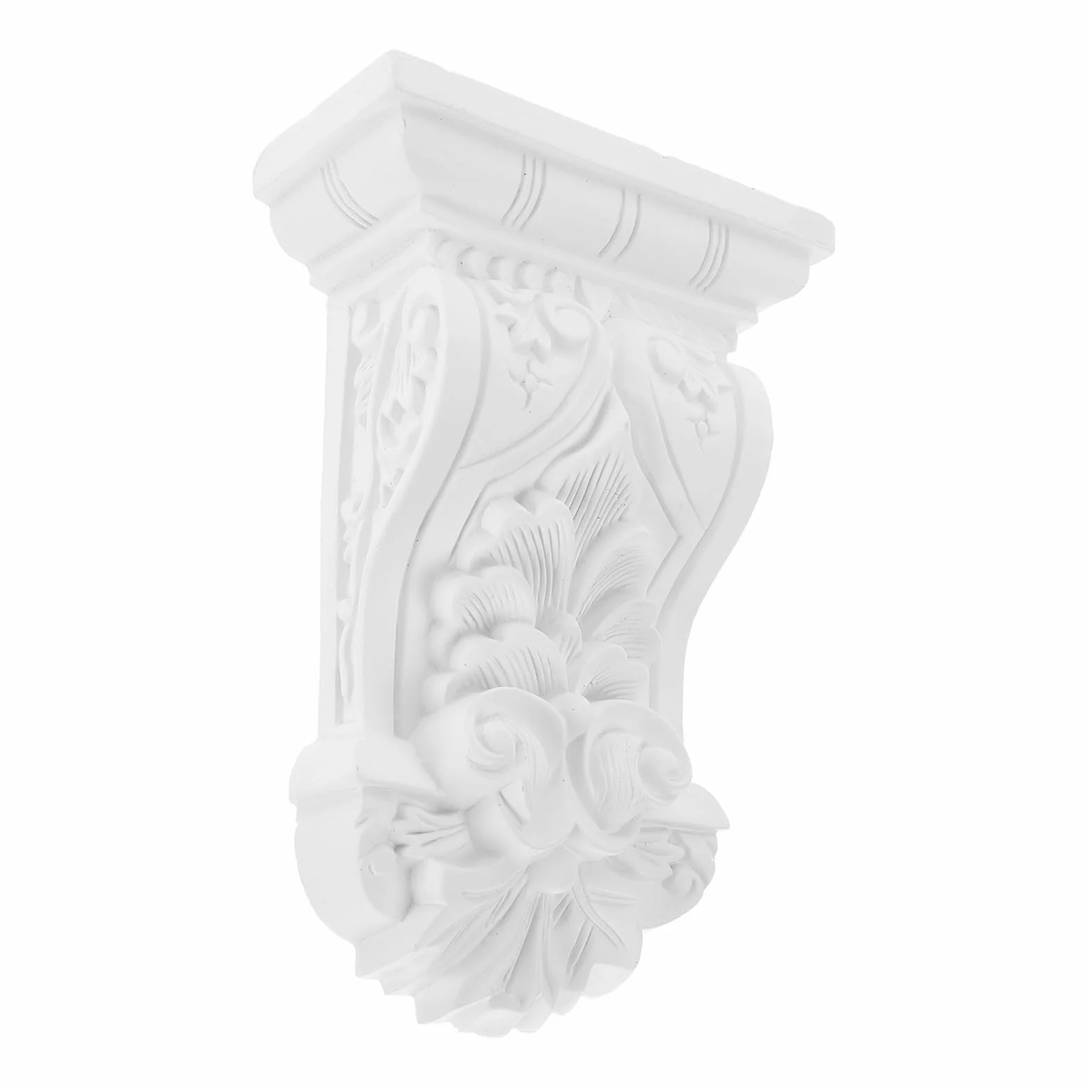 Artibetter Ménsulas Romanas Decorativas de Pu Imprimadas Color Claro 18,5 Cm Alta Resistencia para Decoración Interior y Exterior Soporte Hogar Fácil Instalación