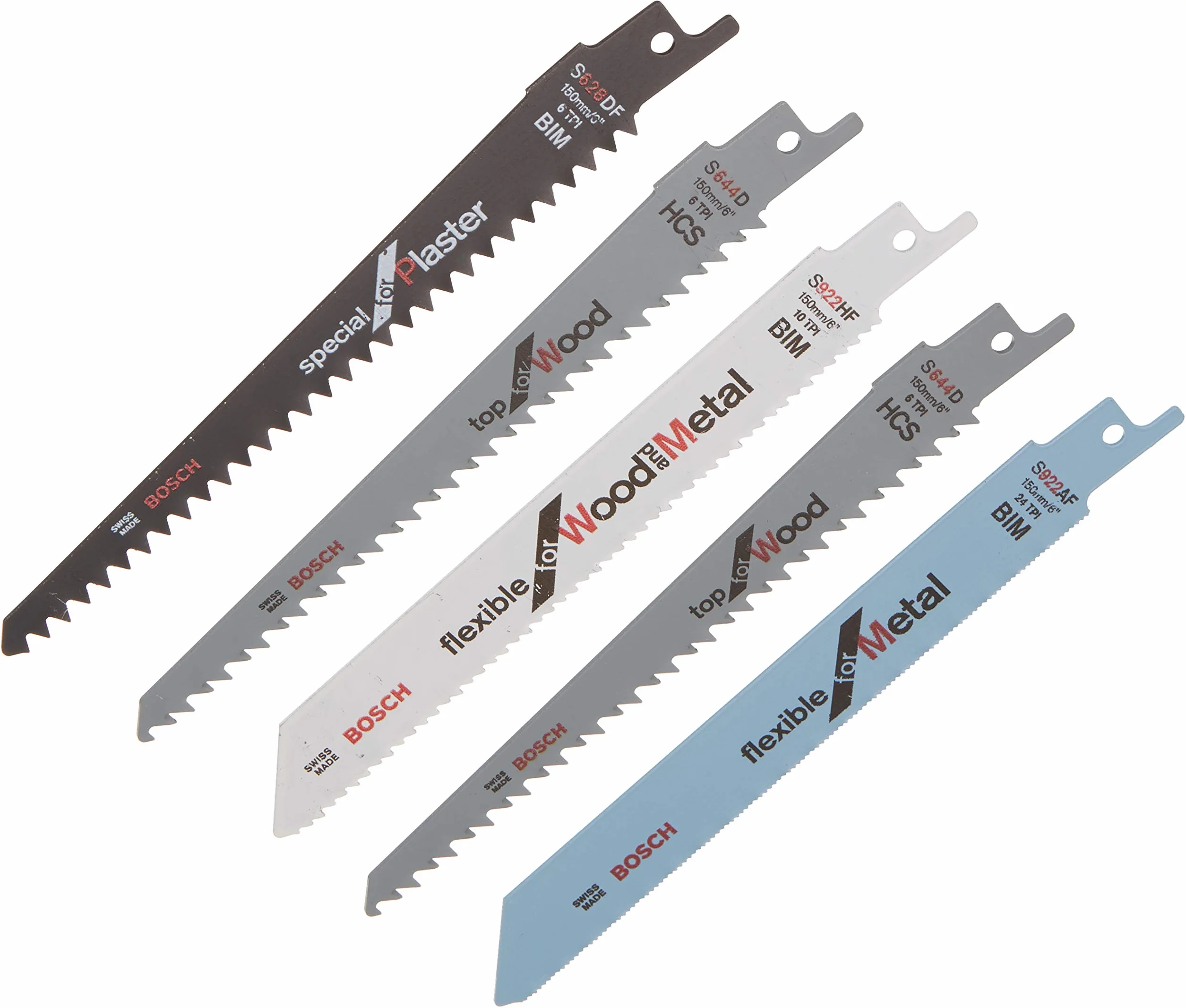 Bosch Hojas de Sierra Intercambiables - Pack de 5