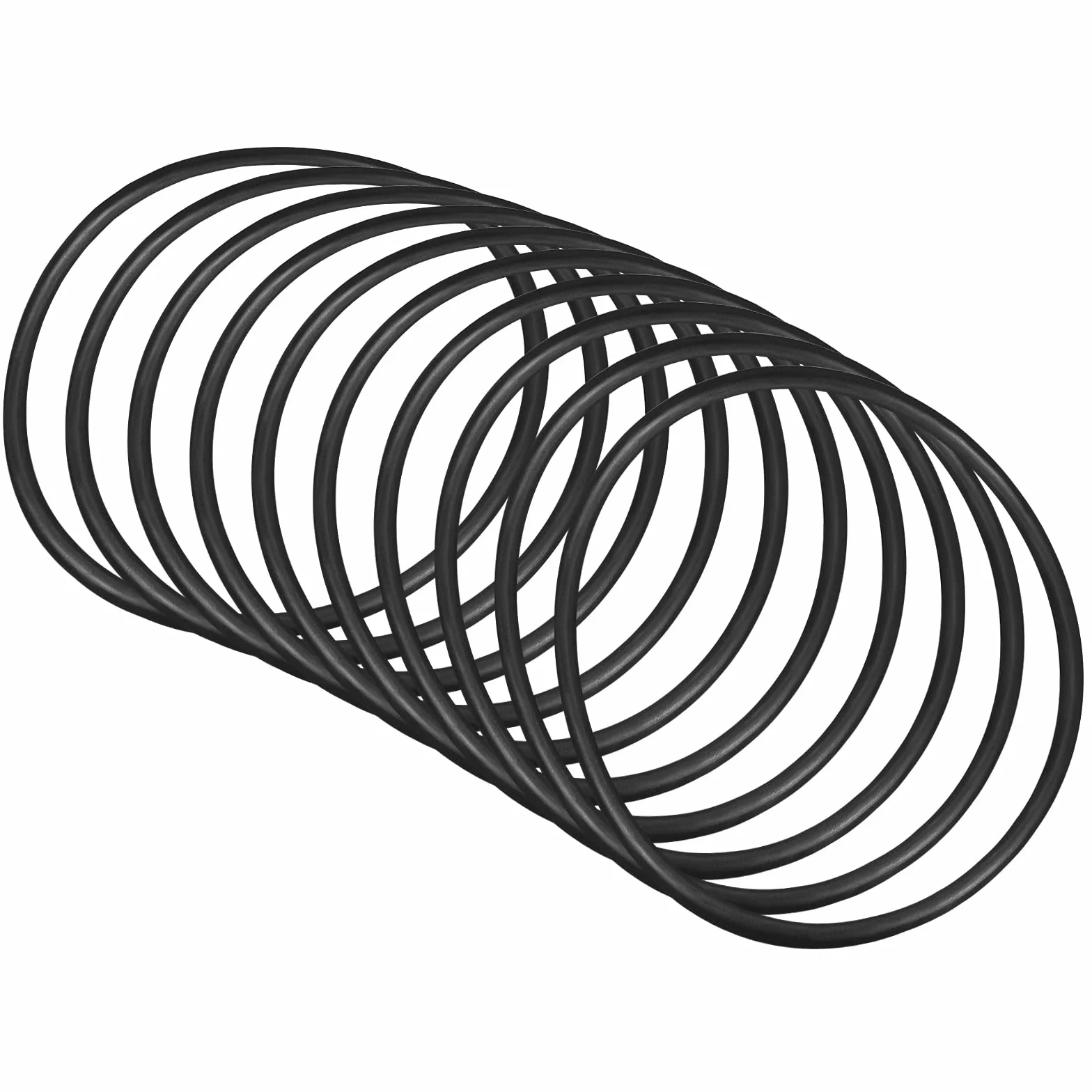 QUARKZMAN 50mm x 46mm x 2mm Nitrilo Goma Juntas Tóricas x 10uds Redondo Junta Arandela para Grifo Plomería Reparación Sellado Conexión [Negro]
