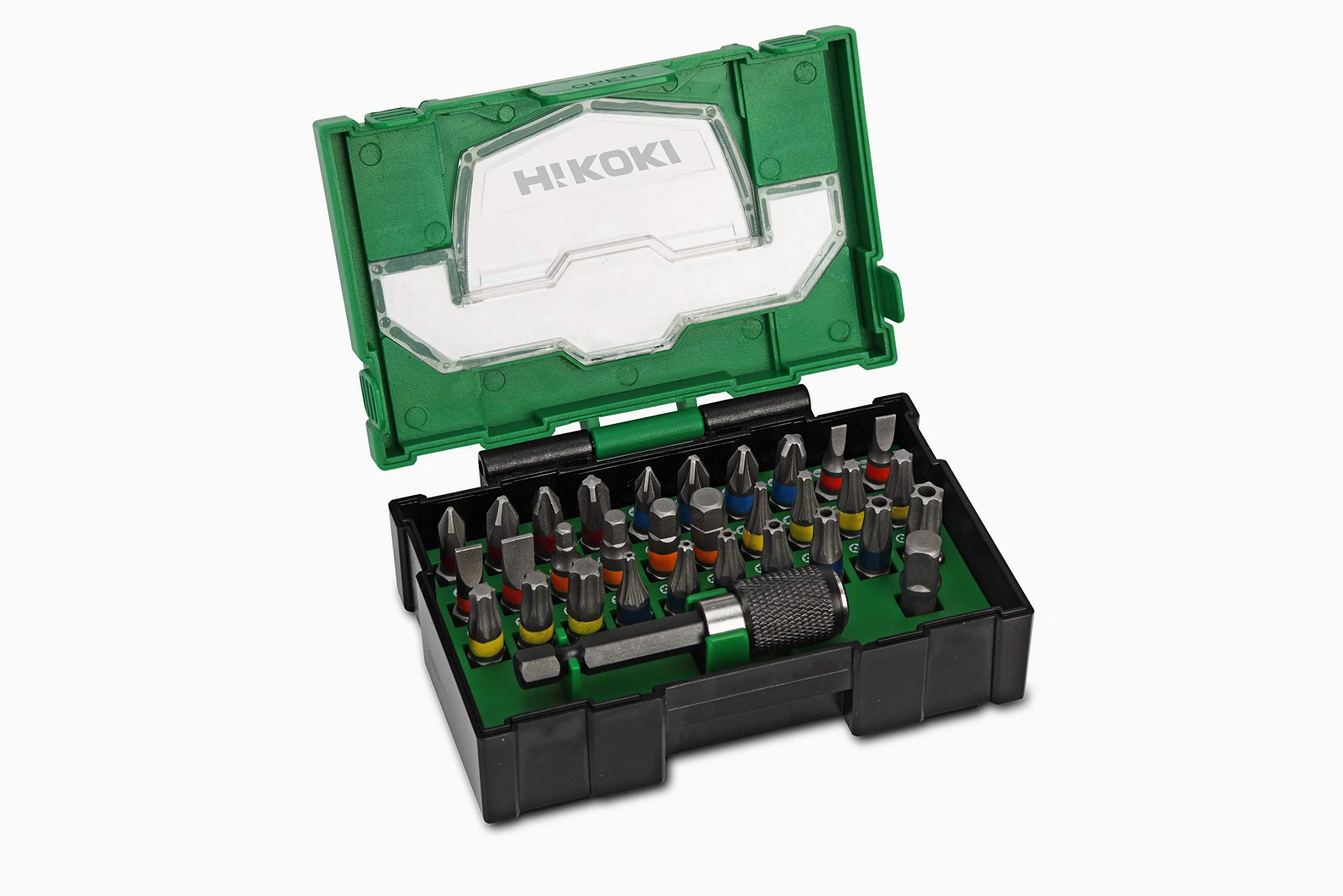 HiKOKI Juego de puntas de 32 piezas - Juego de puntas de destornillador para trabajos precisos - Puntas Torx, PH, PZ, SL - Caja puntas ideal para al bricolaje y profesionales
