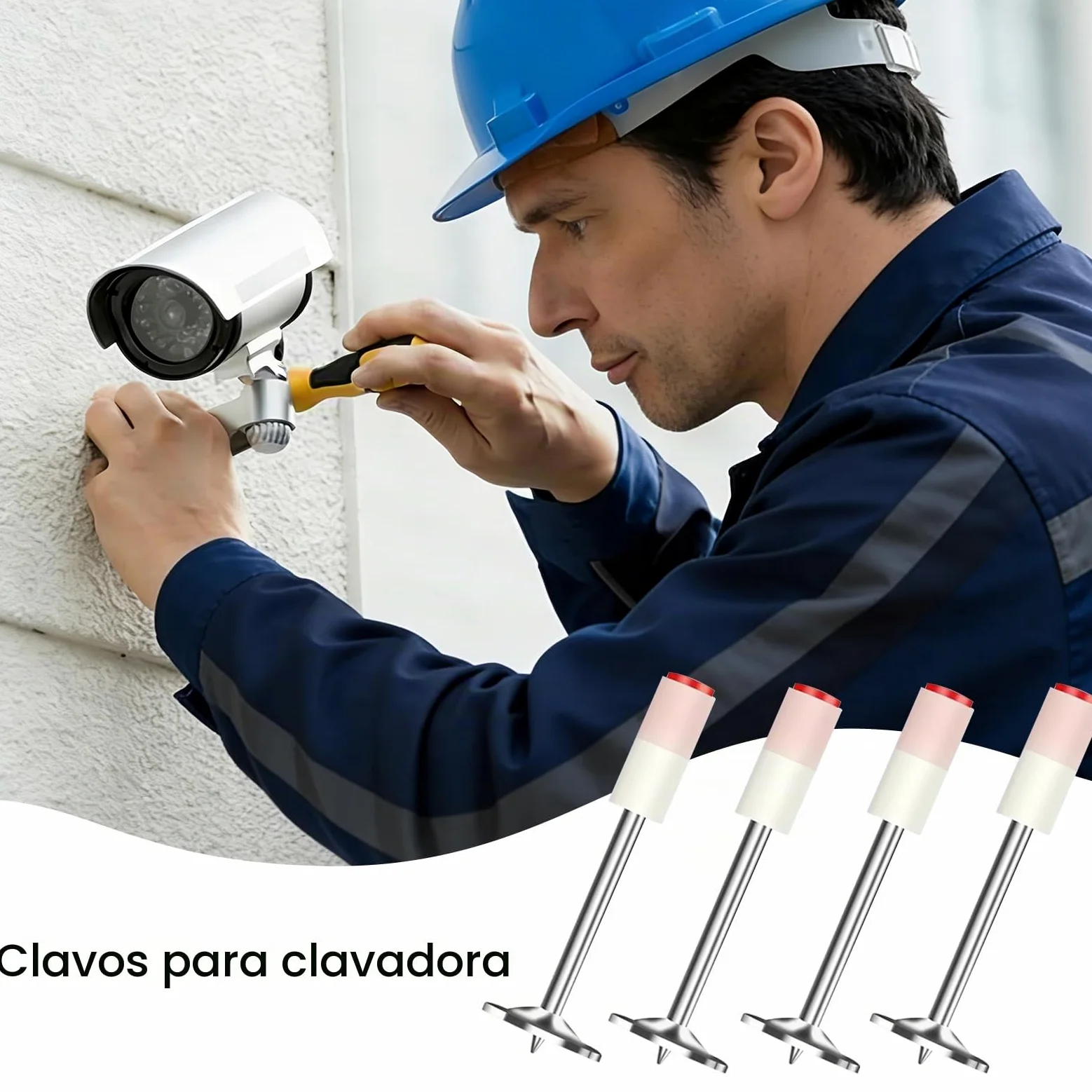 Clavos de Acero Manual, 200 Piezas Clavos Redondos, Clavo Redondo de Acero de 7,3 mm de Diámetro, Clavo Aceros para Hormigón, para Techos, Paredes, Paredes de Acero