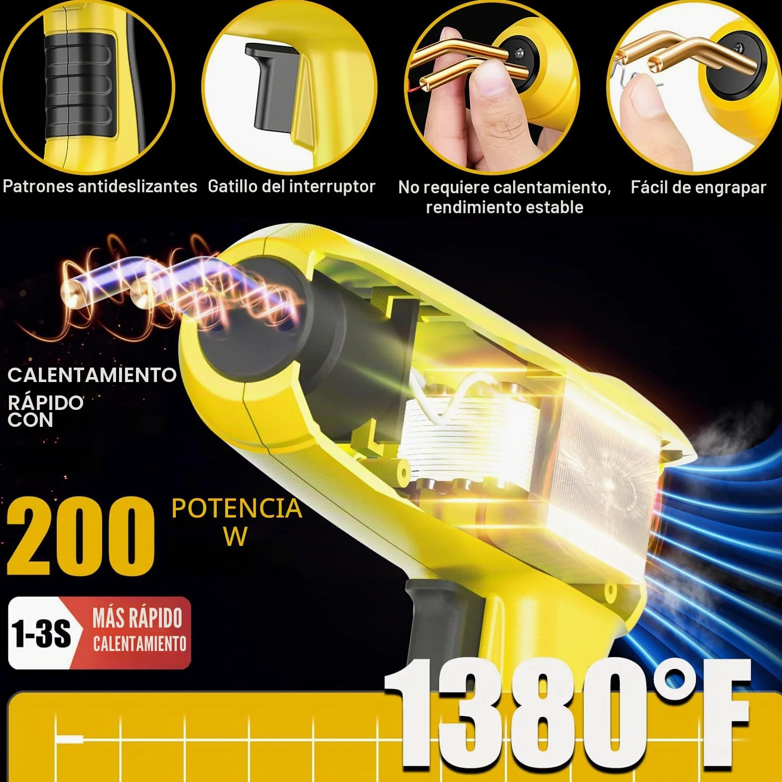 200W Soldador de Plástico,Plástico Soldadura Máquina con 900PCS Grapas,Kit de Reparación de Parachoques de Coche para la Reparación de Piezas de Plástico Automotrices