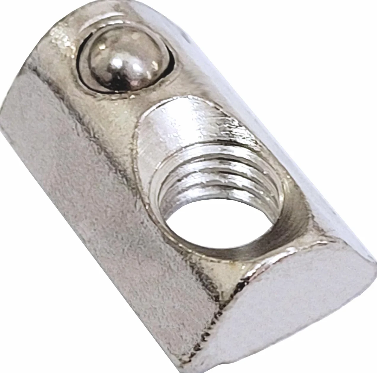 100 tuercas en T de acero al carbono M8, tuercas en T, tuerca de bola 8 para perfiles de aluminio estándar europeo serie 4040 4080, ranuras de 8 mm