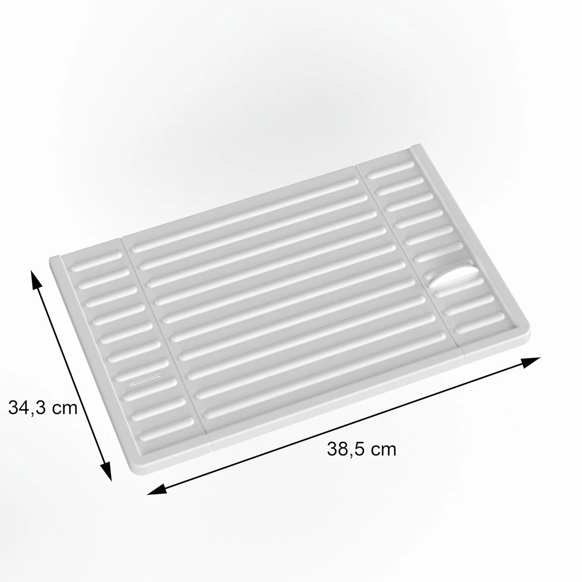 Adventa Lavadero monobloque de resina PP 59x40x74 cm blanco resistente ácidos