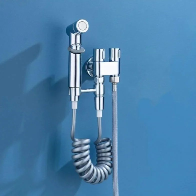 Ducha higiénica para WC, Grifo Bidet en acero inox para WC, Ducha bidet con chorro de agua, Grifo para Inodoro con manguera para bidet