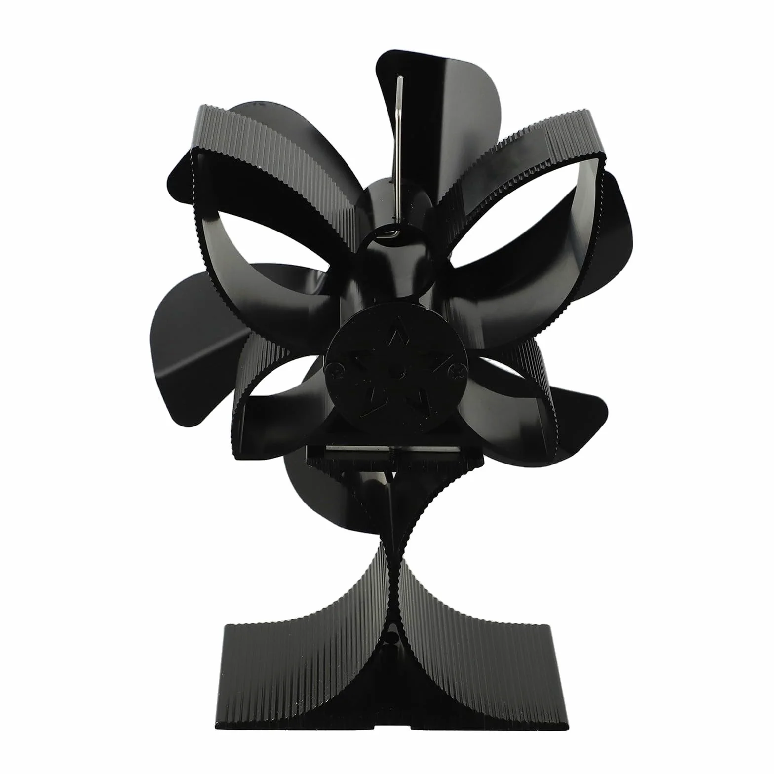 Ventilador de estufa alimentado por calor, ventilador de quemador de troncos con tecnología de arranque automático y funcionamiento autoalimentado