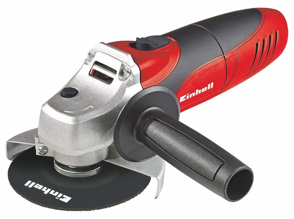 Einhell Amoladora angular - TC-AG 125 Kit. 850W, velocidad 12.000 1 / min, ø de disco de 125 mm, protector de disco, bloqueo del eje, cabezal de transmisión plano de aluminio
