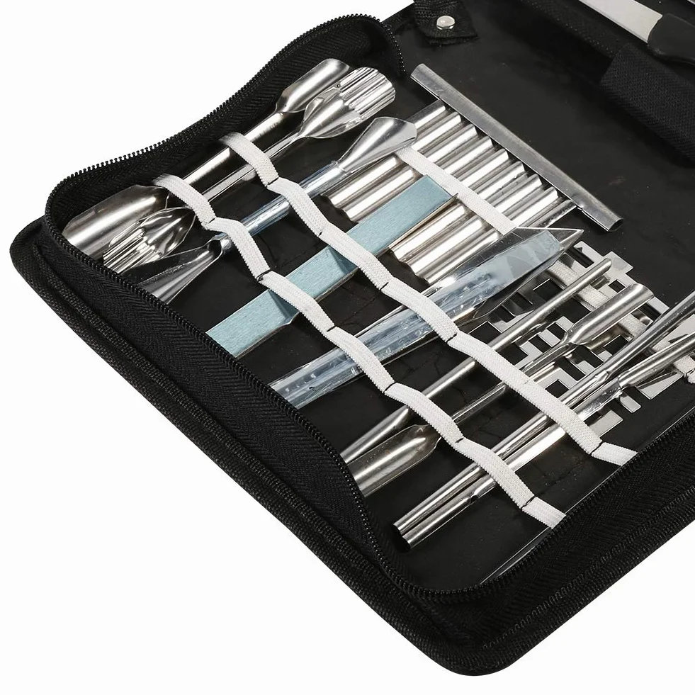 Juego de Herramientas de Talla Culinaria 46pcs Kit de Herramientas de Guarnición/Corte/Rebanado Portátil para Alimentos de Frutas y Vegetales