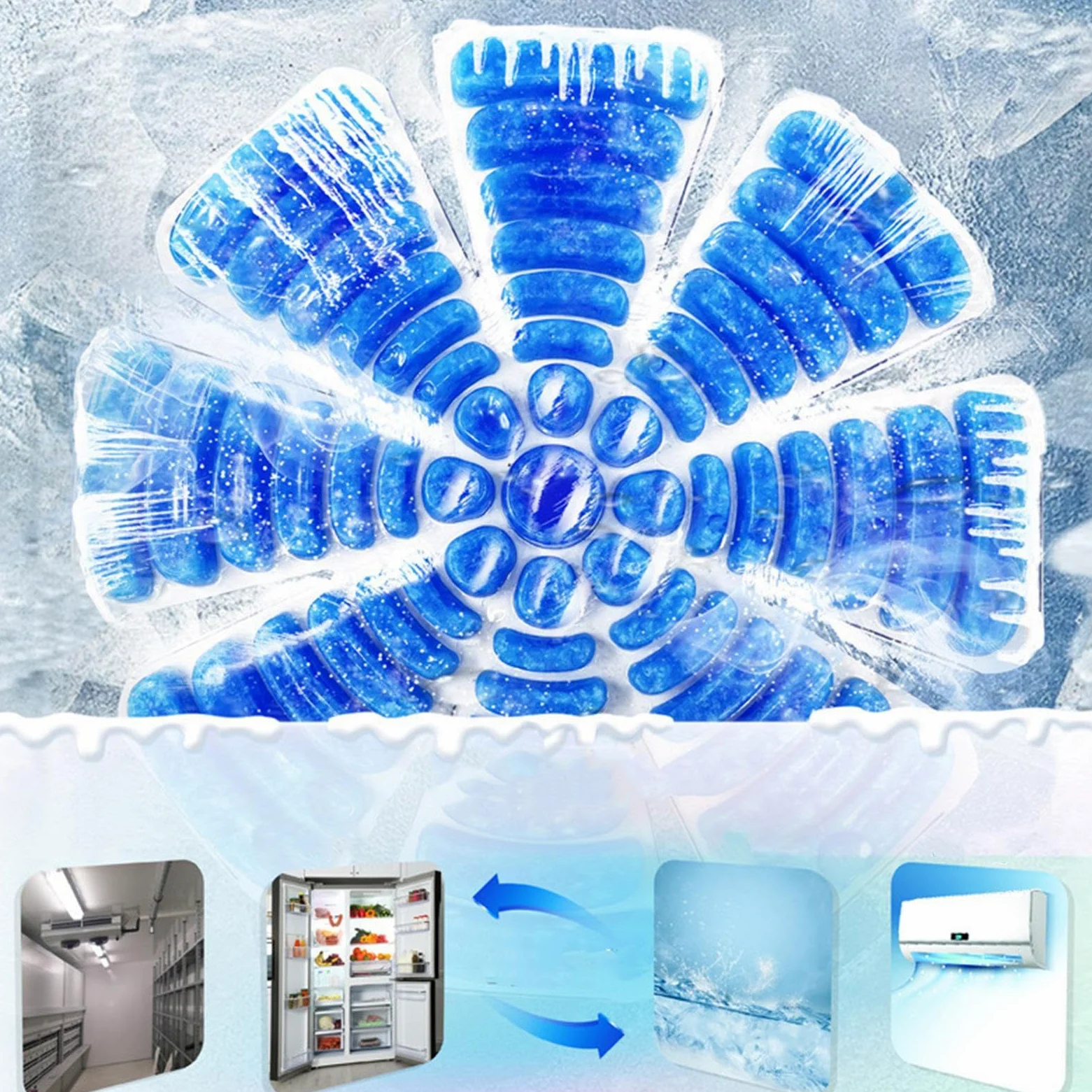 Hard Hat Ice Pack Insert, Head Cooler Pad, Riding Helmet Cooling Liner, Soothing Relief Pack for Fever, Migraña, and Staying Cool in Hot Weather or Work Conditions