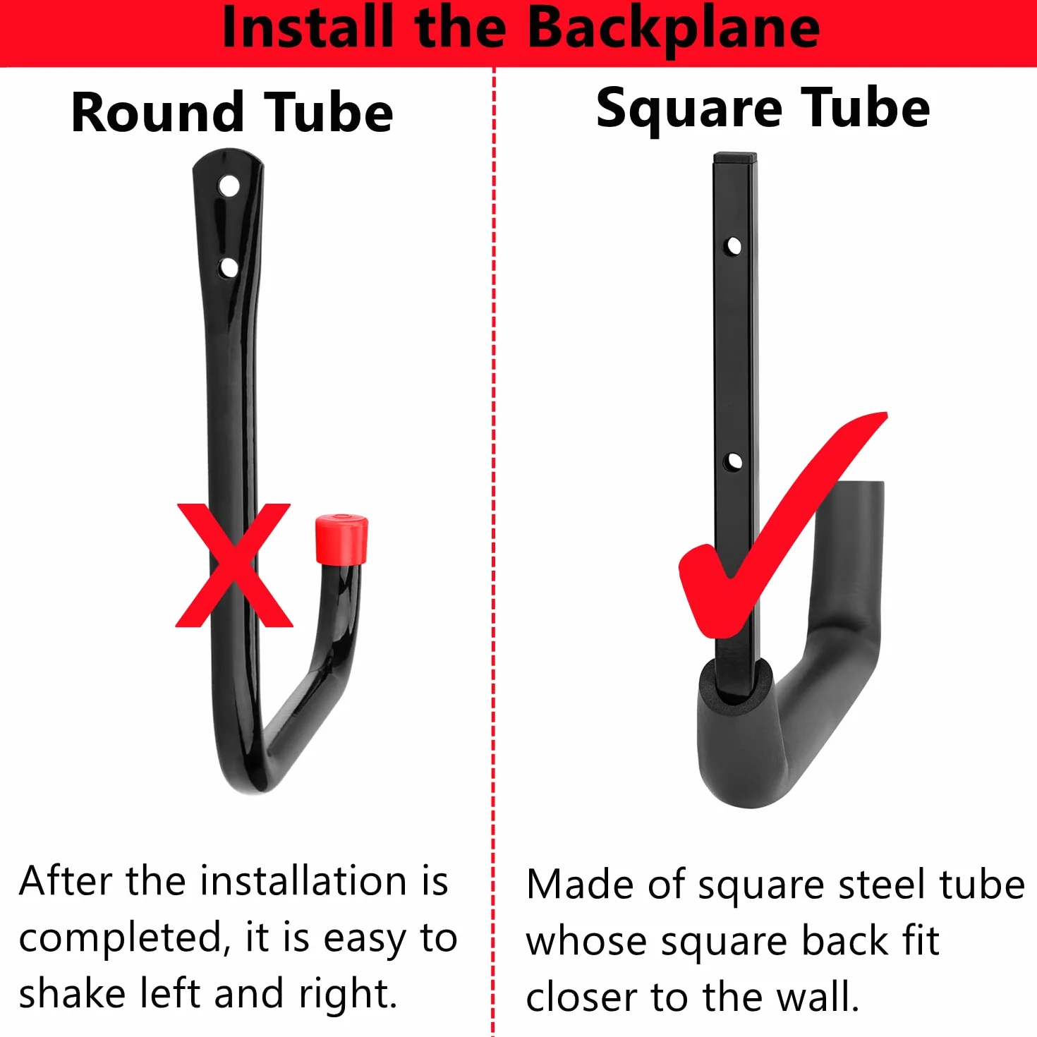 Ganchos de almacenamiento de kayak 38.8 cm colgador montado en la pared para garaje tabla de surf snowboard