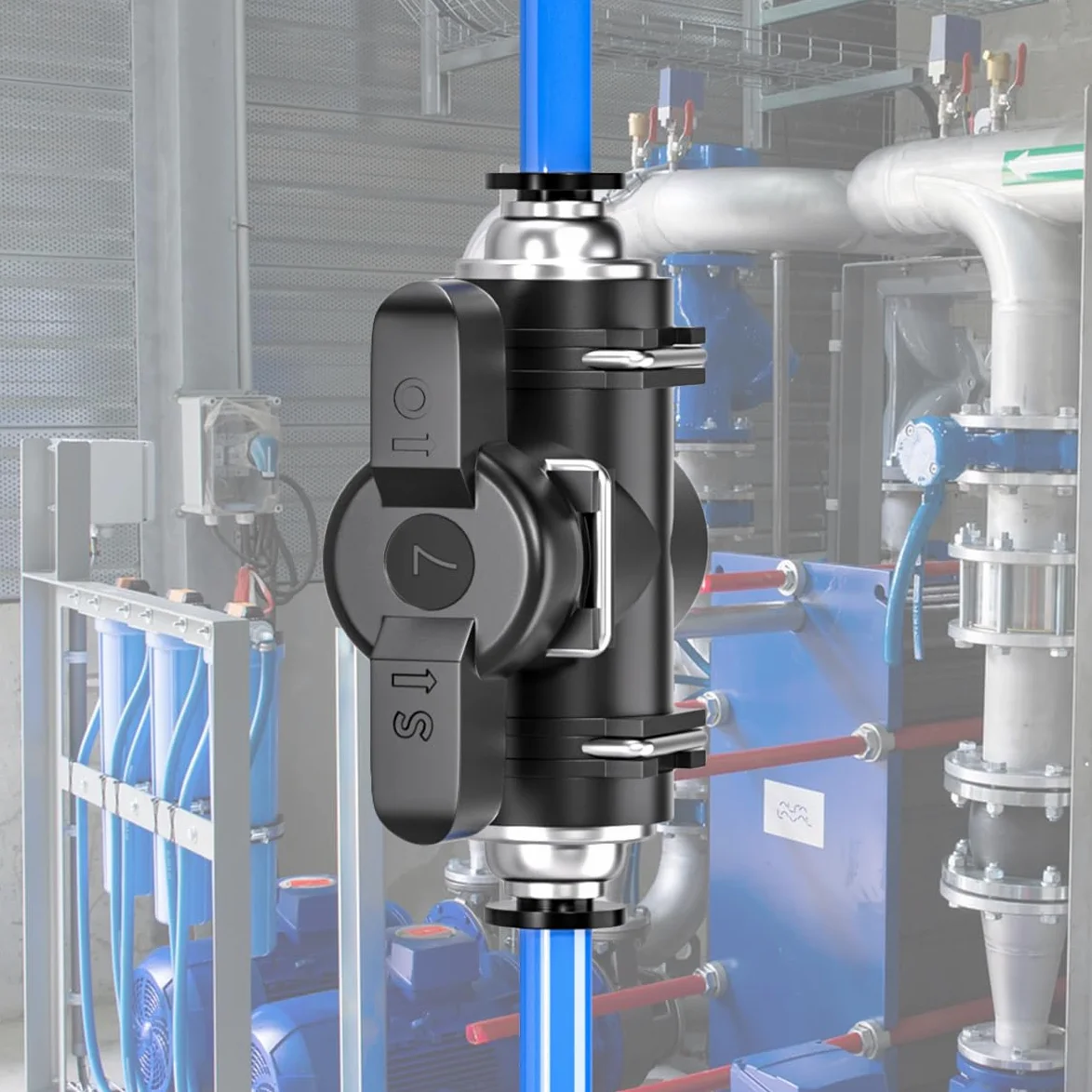 10 Piezas 8mm Negro Recta Neumática Control de Flujo de Aire Válvula de Bola de Empuje para Conectar Racor Neumático
