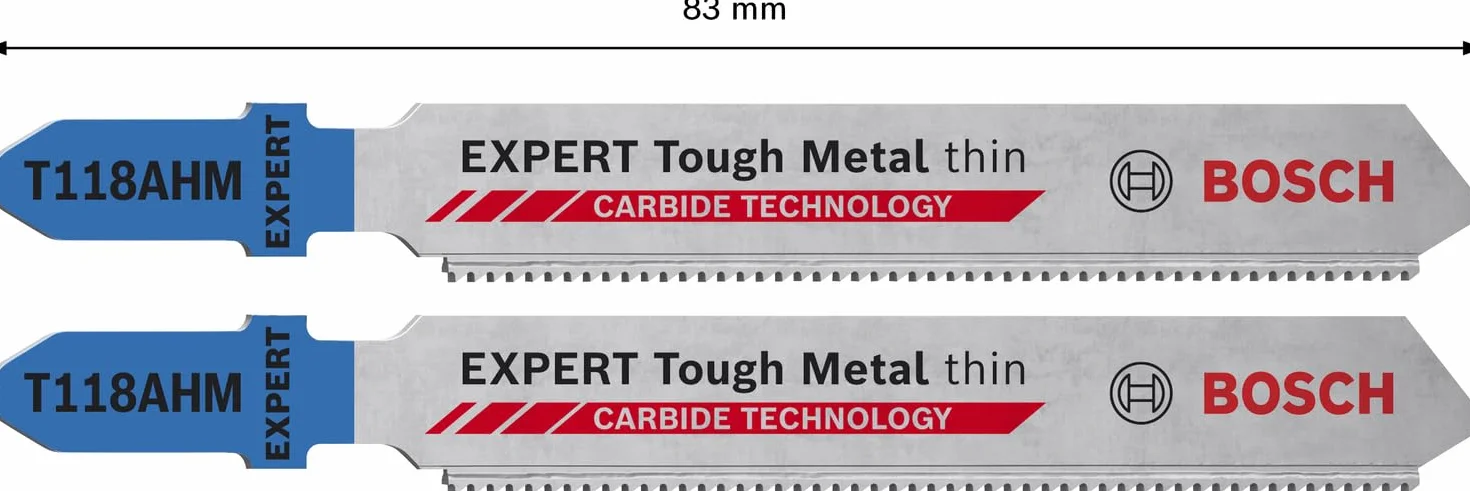 Bosch EXPERT T118AHM Hoja de sierra de calar para acero inoxidable 83 mm
