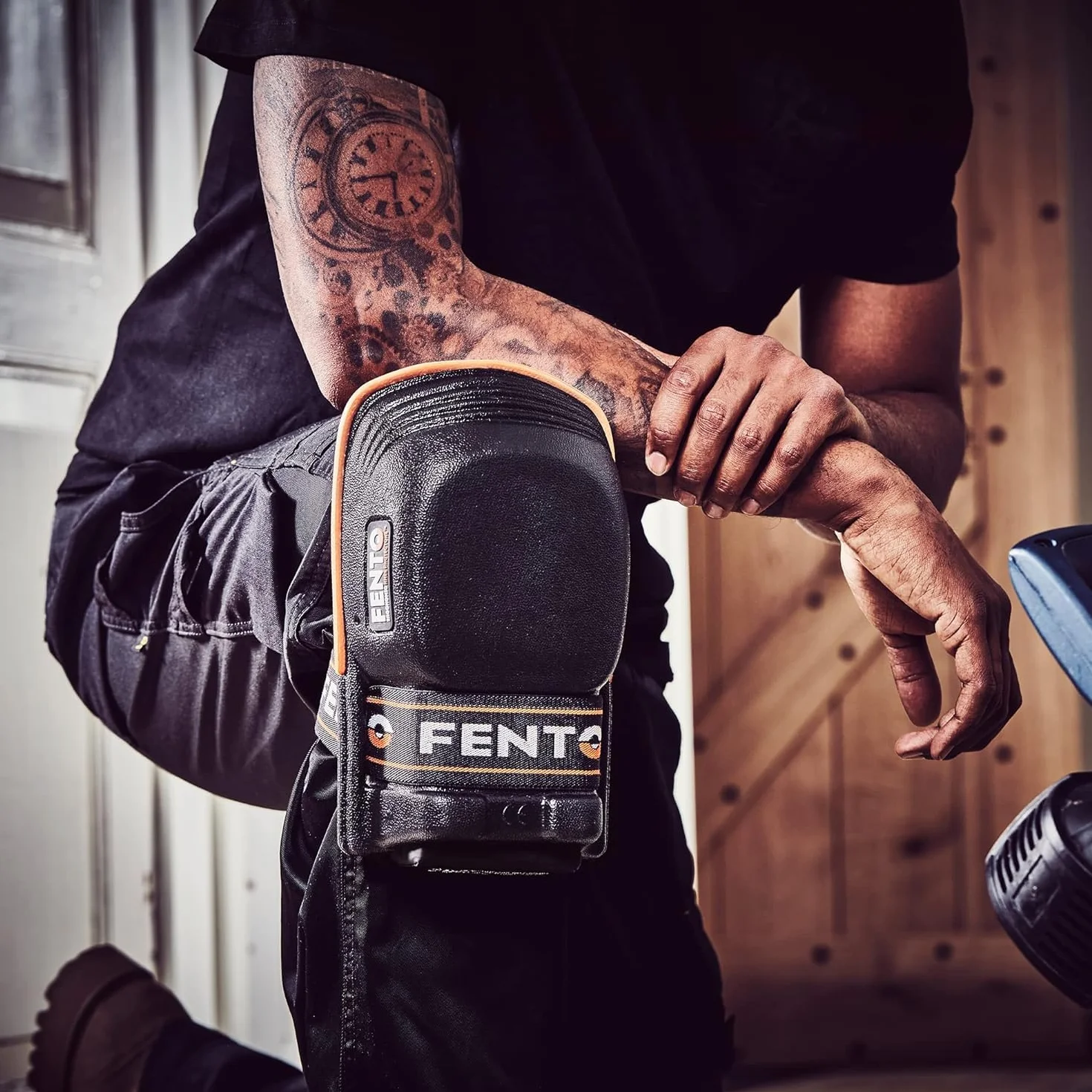 FENTO Original,Rodilleras de alta calidad para profesionales de la construcción, azulejos, paisajistas y desarrolladores, ergonomía perfecta, 100% confort, gran sujeción