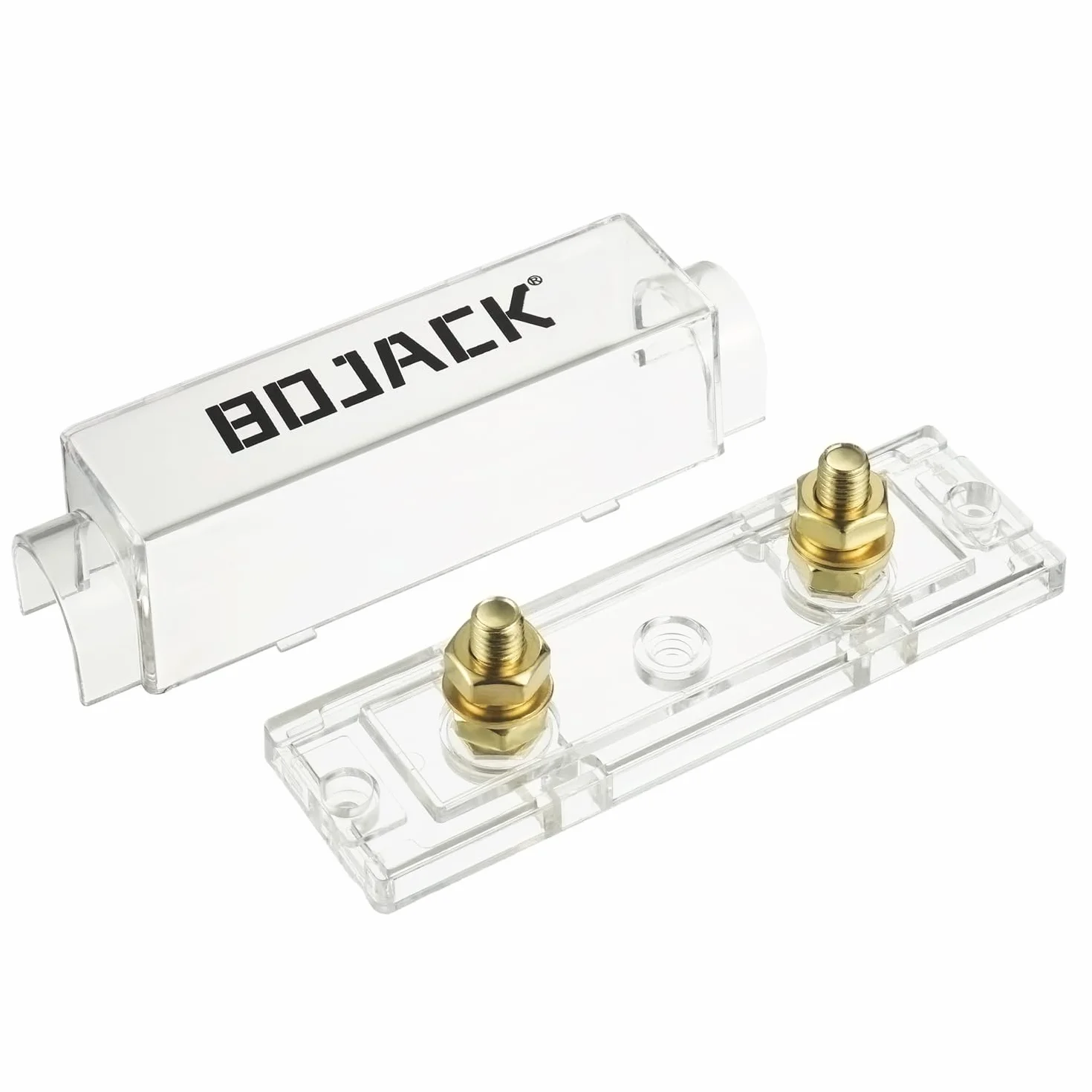 BOJACK 250A ANL Portafusibles Clear Shell y Fusibles 250 Amp 32 VDC para Sistema de Audio