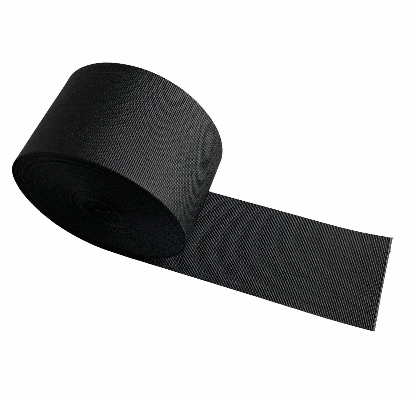On1shelf Correa de nailon resistente de 100 mm de ancho, 10 m (100 mm), color negro
